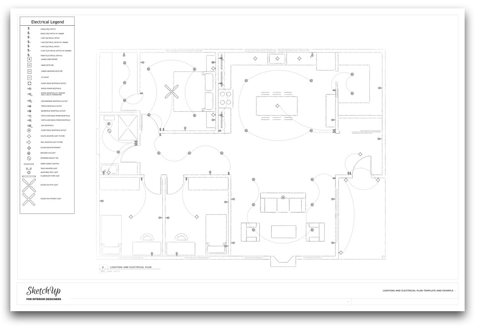 New Course Lighting And Electrical Plan Template For Sketchup