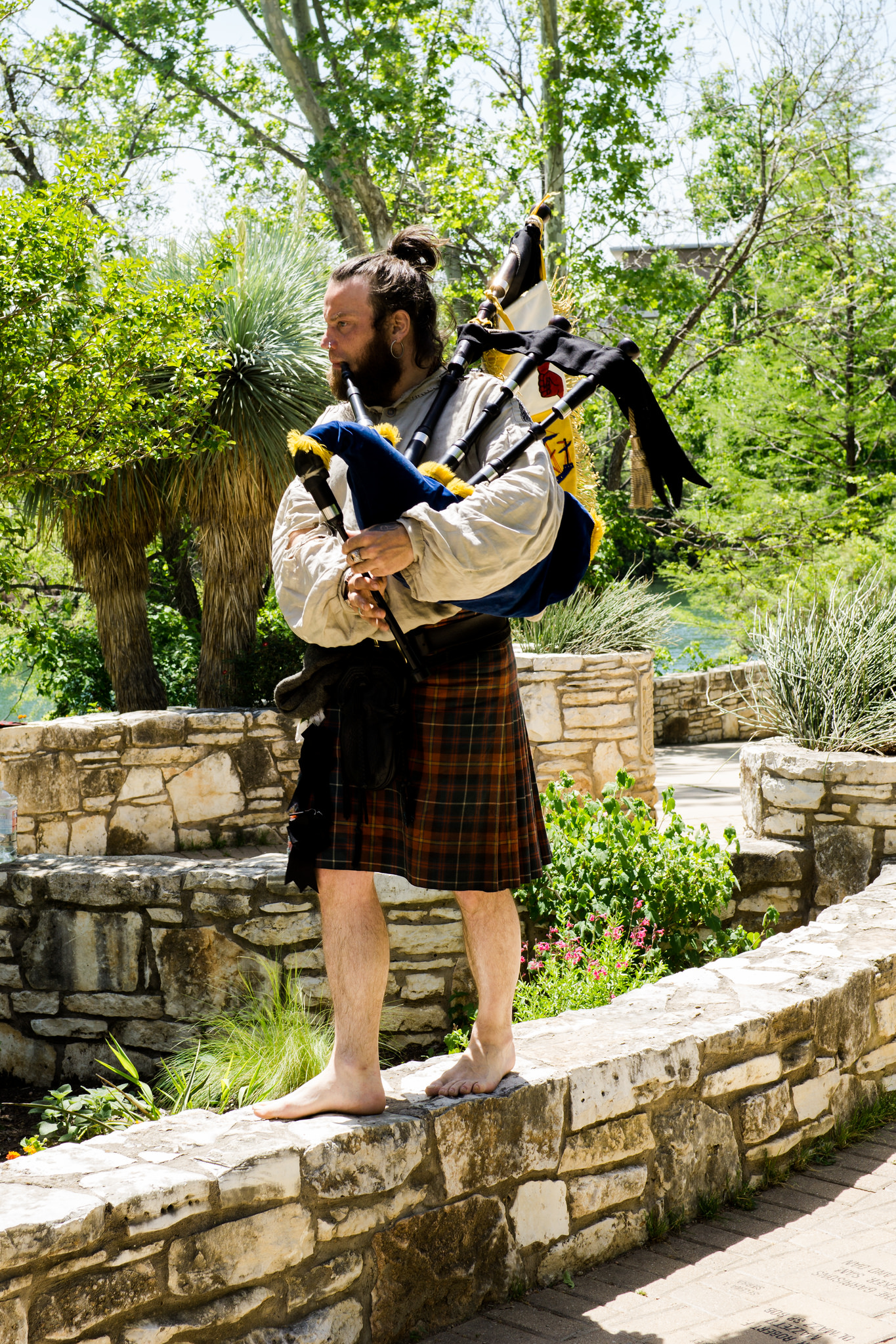  A Busker in Zilker Park. Austin, Texas. 