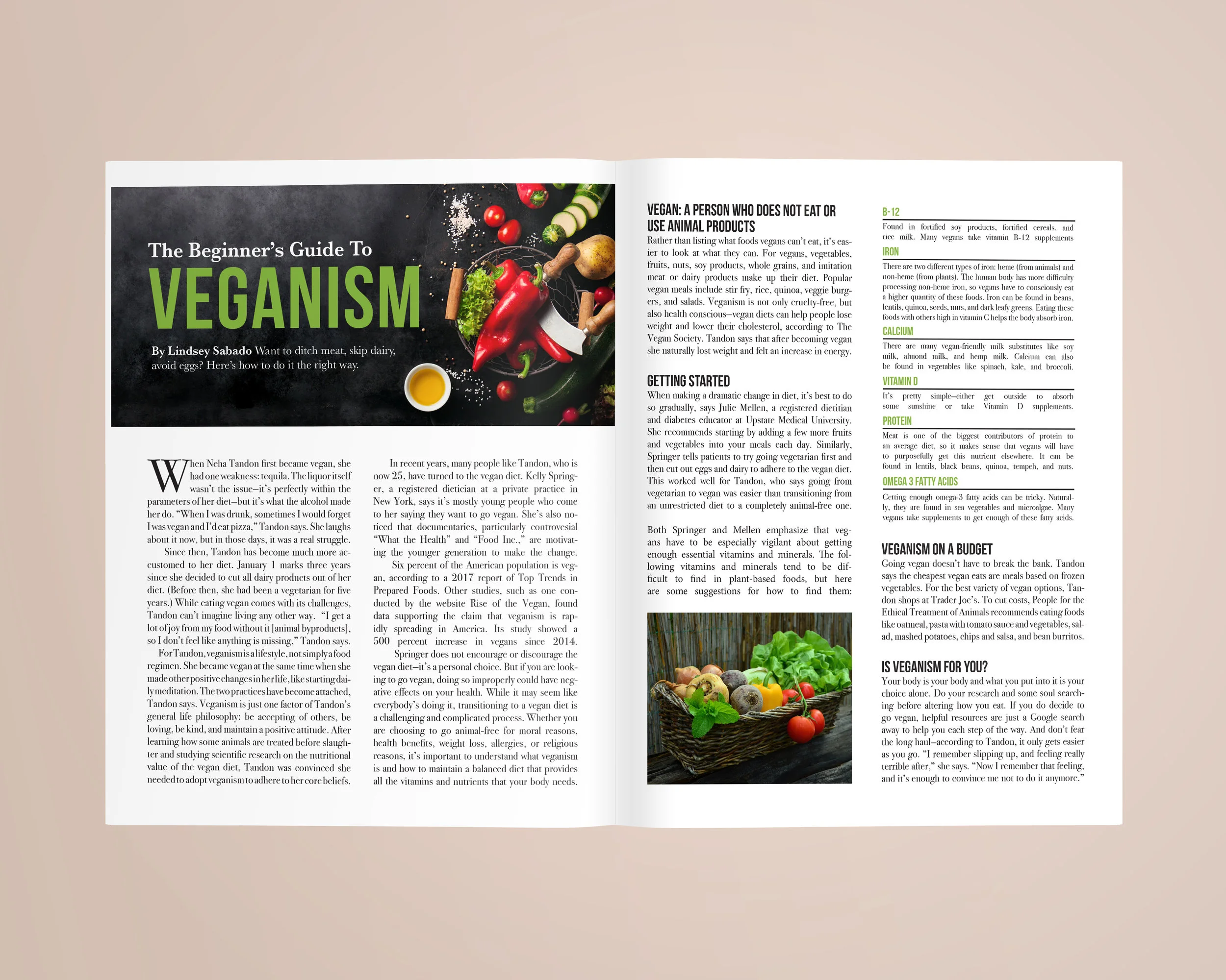 The beginner’s guide to veganism | Fall 2017 | Role: design, photo selection