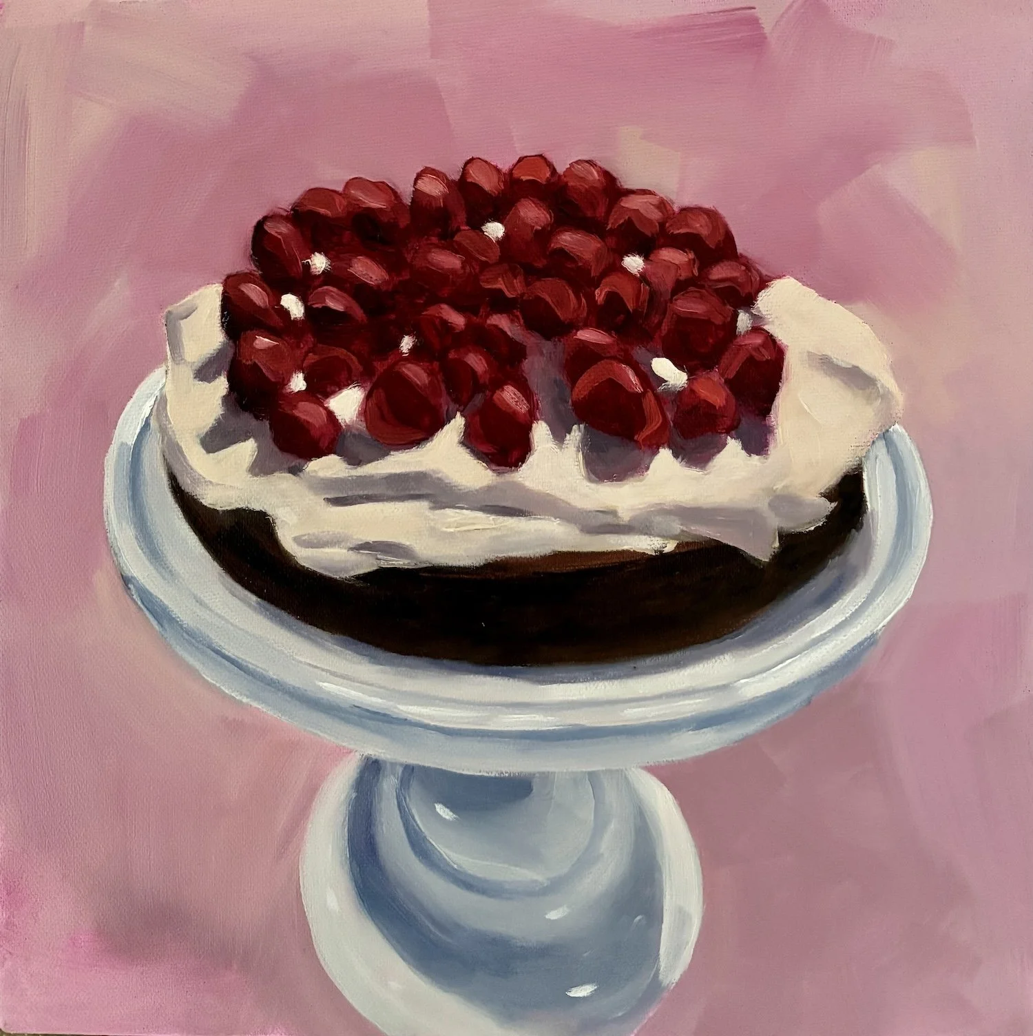 Cherries on Top<br>oil on canvas<br>11" x 11"<br>2024