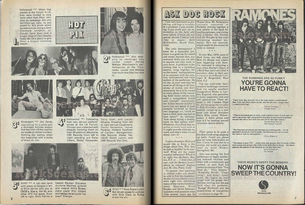 09-1976 Advertisement Ramones