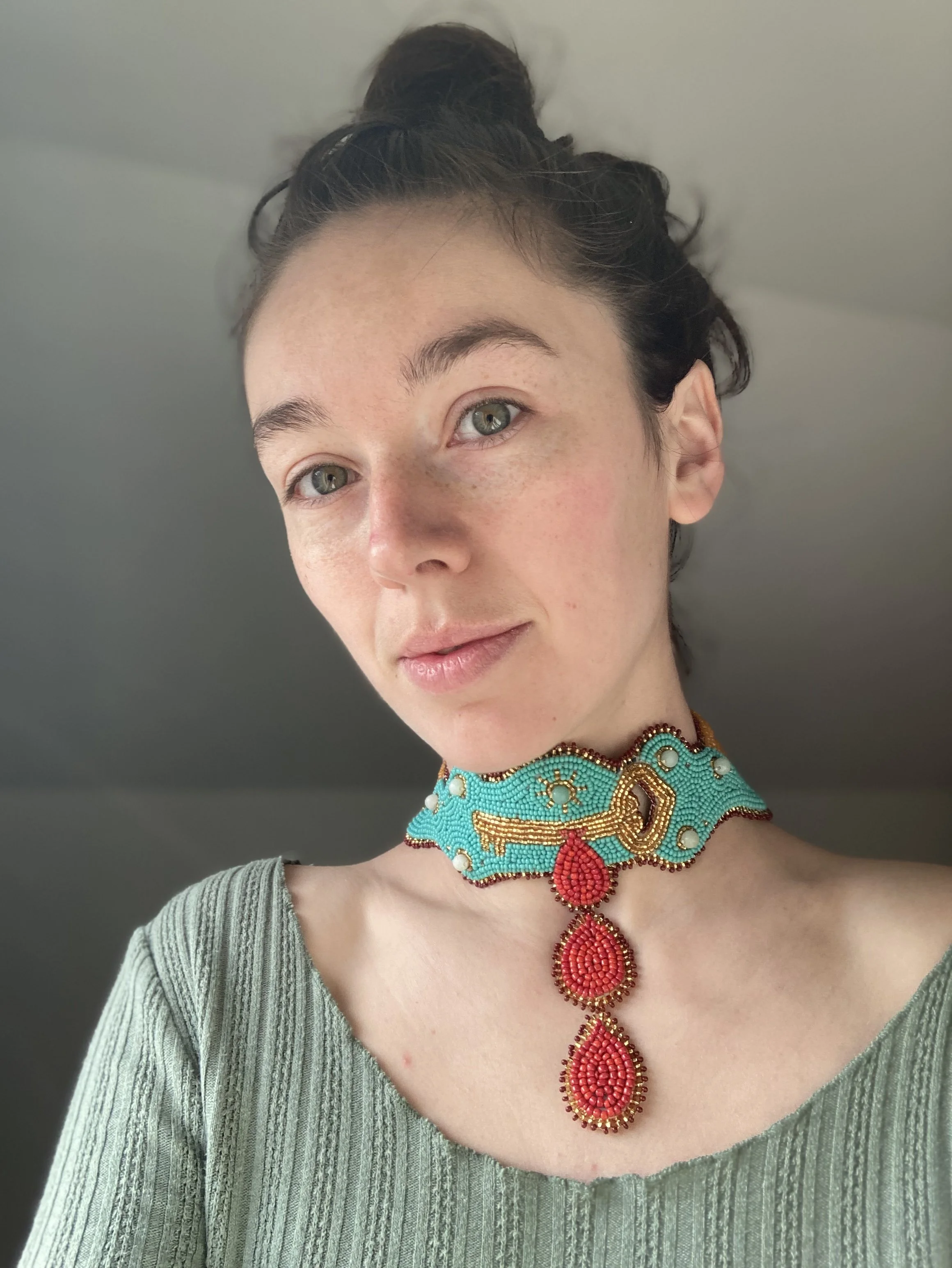 C wearing Bluebeard Choker.jpg