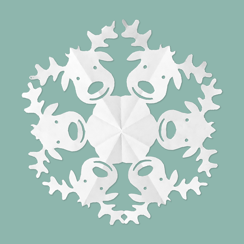Reindeer (PDF Pattern) — Paper Snowflake Art