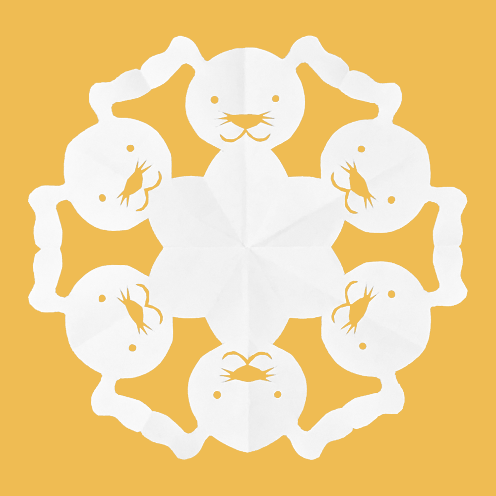 10 Paper Snowflake Patterns - Cute Creatures Snowflake Bundle (PDF