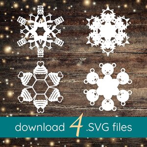 Download Winter Paper Snowflake Svg Files For Cricut Silhouette Laser Cutters Digital Download Paper Snowflake Art