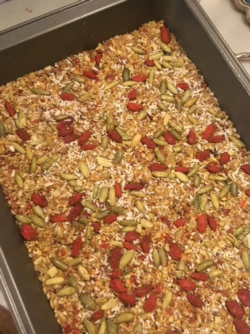 Goji Berry Nut Bar with Elderberry Dark Chocolate Glaze