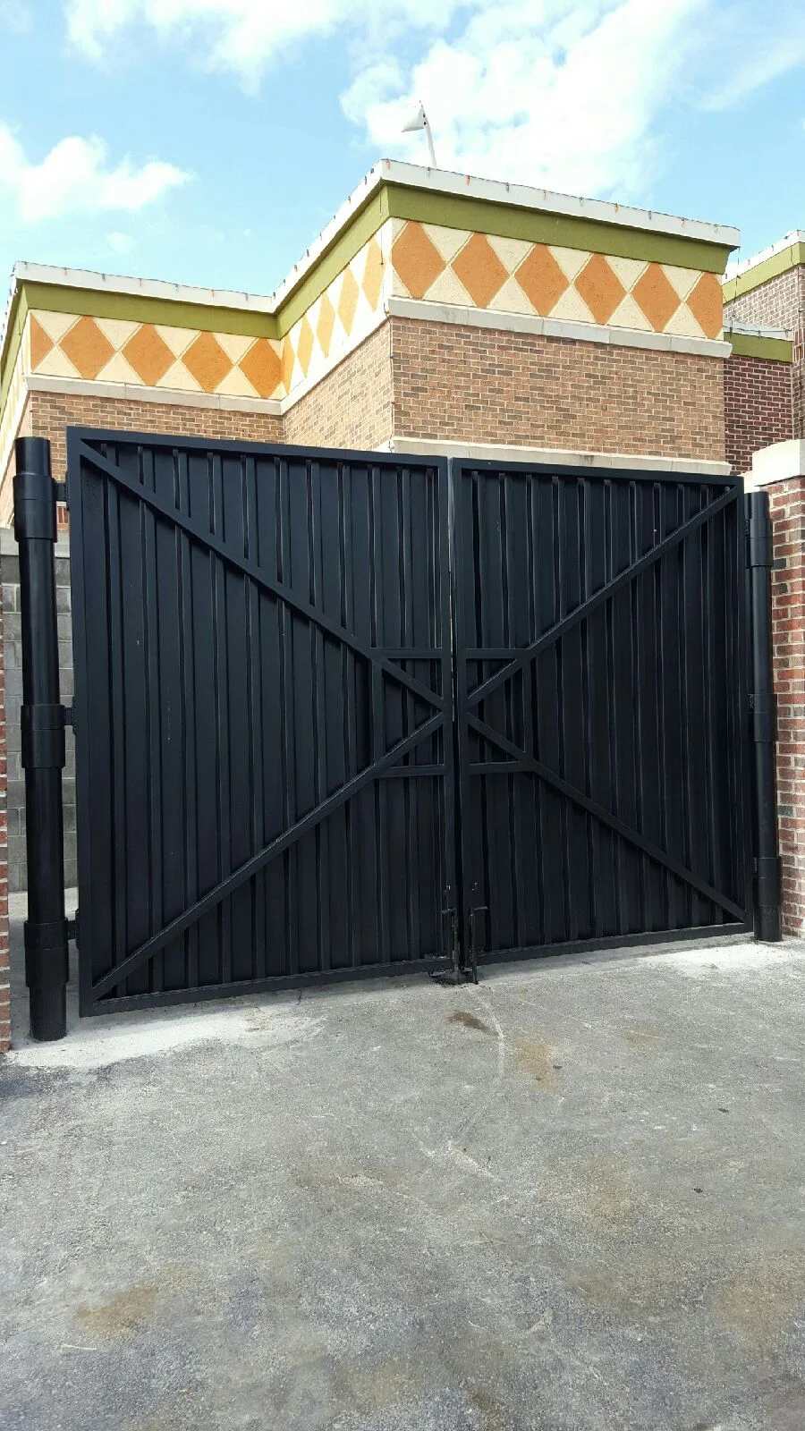 Custom Fabricated trash enclosure gate for business (Copy)