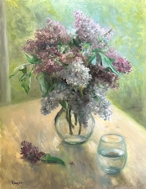 Still life, Lilac in grey vase - Fimasart - Paintings & Prints