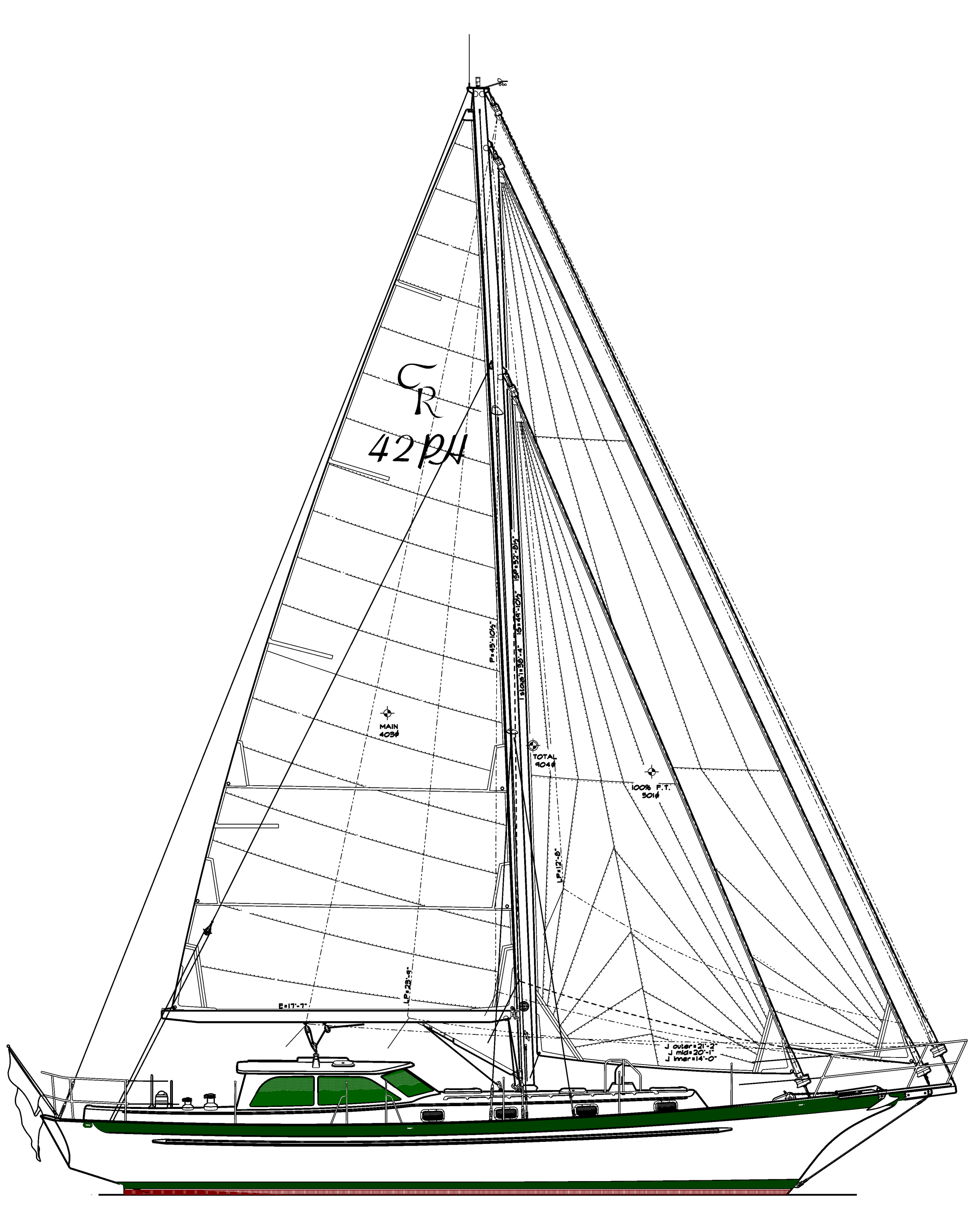 Cabo Rico 42 - Pilothouse Offshore Cruising Yacht — ED JOY DESIGN