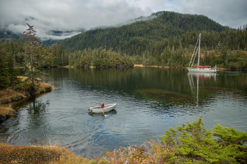  Shallow anchorage in Prince William Sound. Keel and rudder were raised to get here. 