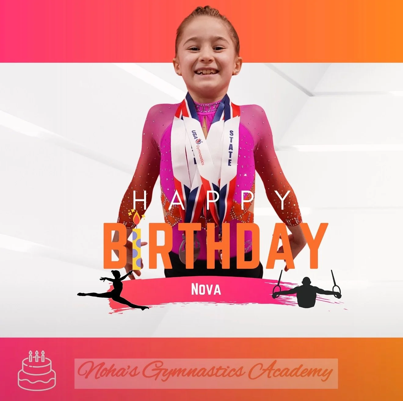 🤸🏼Noha&rsquo;s Gymnastics Academy 🤸🏼

💖🧡Happy birthday Nova 🧡💖