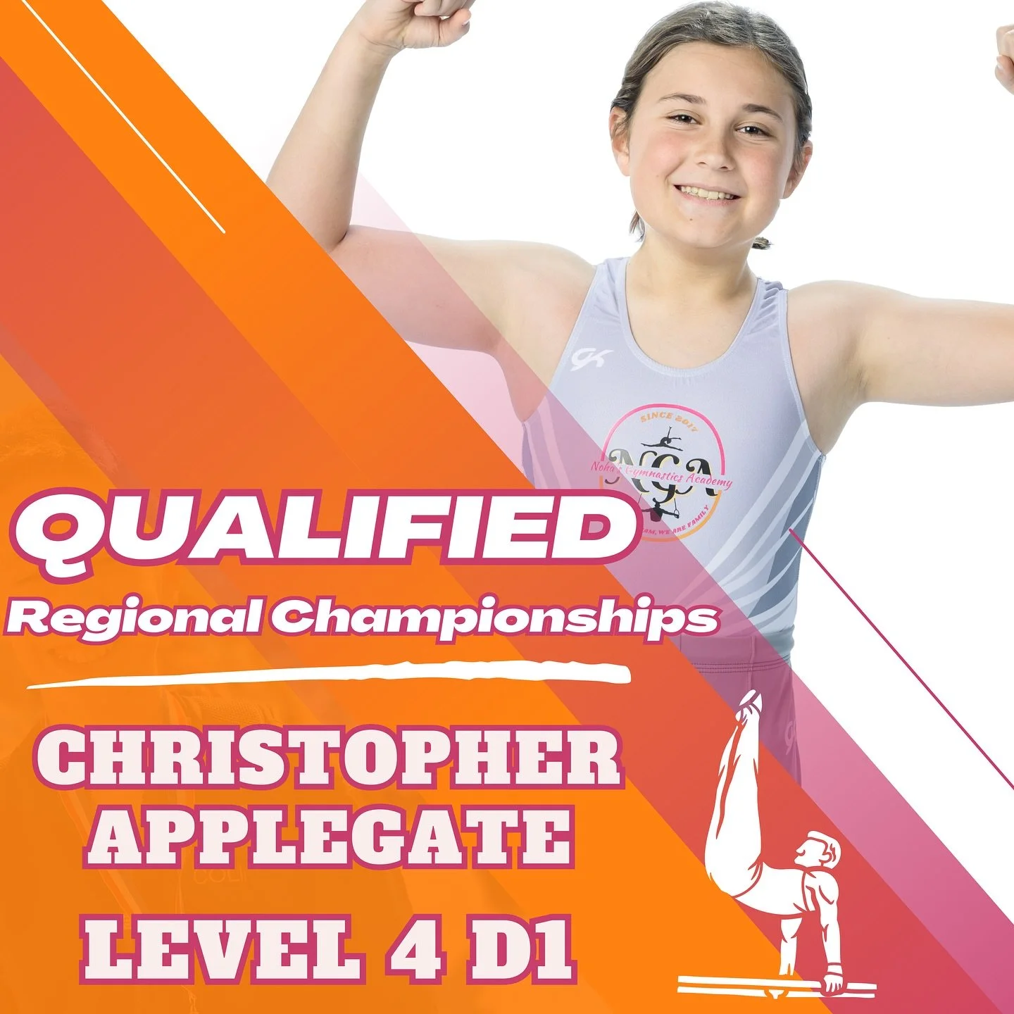 🏆 REGIONAL QUALIFIER 🏆

Congratulations to Level 4 D1, Christopher Applegate on qualifying to the 2026 Regional Championships! 🧡🧡