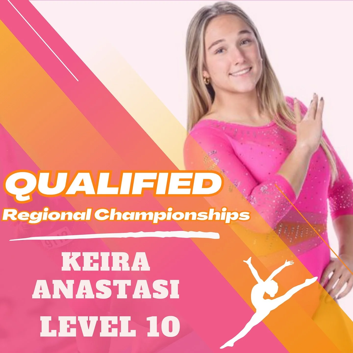 🏆 REGIONAL QUALIFIER 🏆

Congratulations to Level 10 SENIOR, Keira Anastasi on qualifying to Regional Championships! 💖🧡