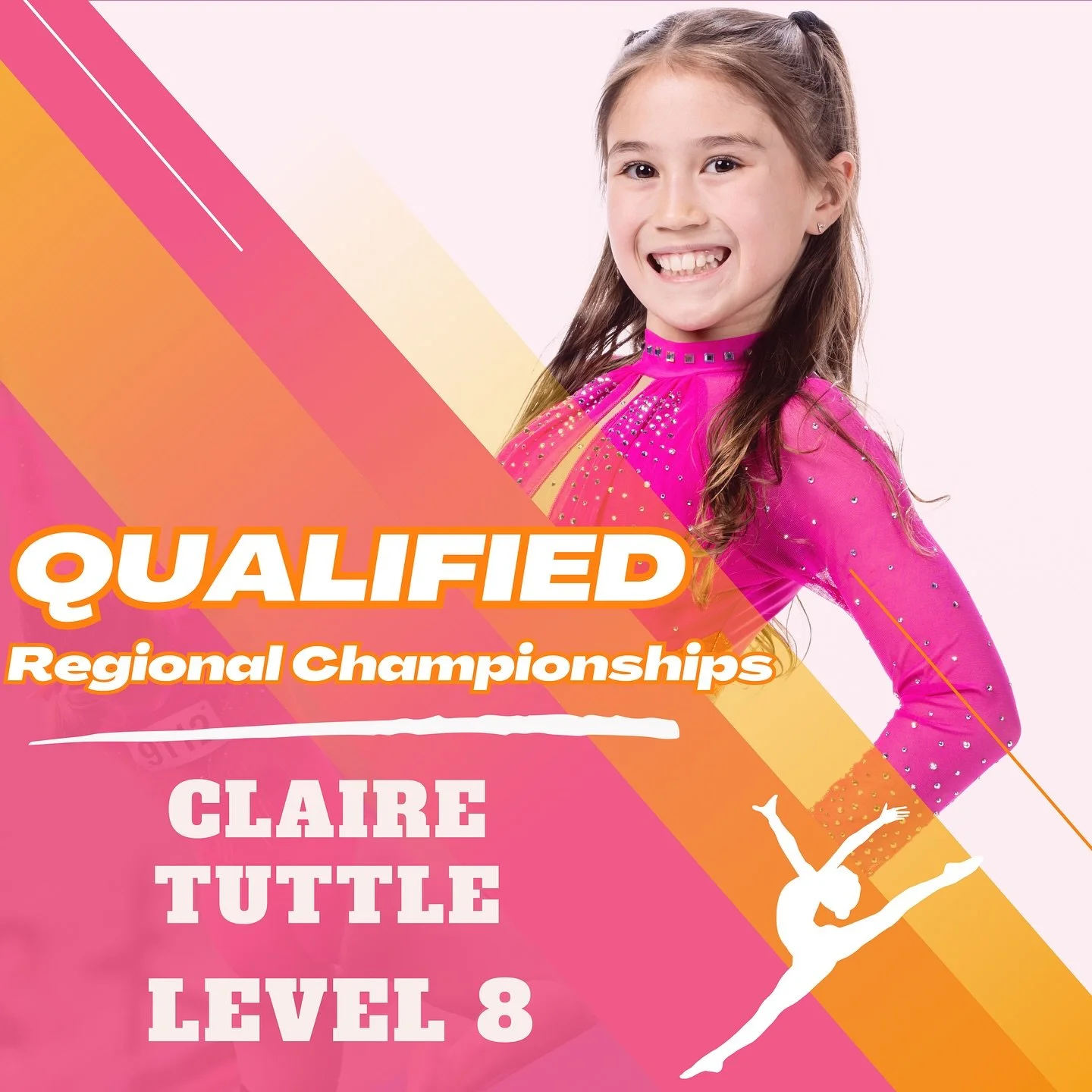 🏆 REGIONAL QUALIFIER 🏆

Congratulations to Level 8, Claire Tuttle on qualifying to Regional Championships! 💖🧡