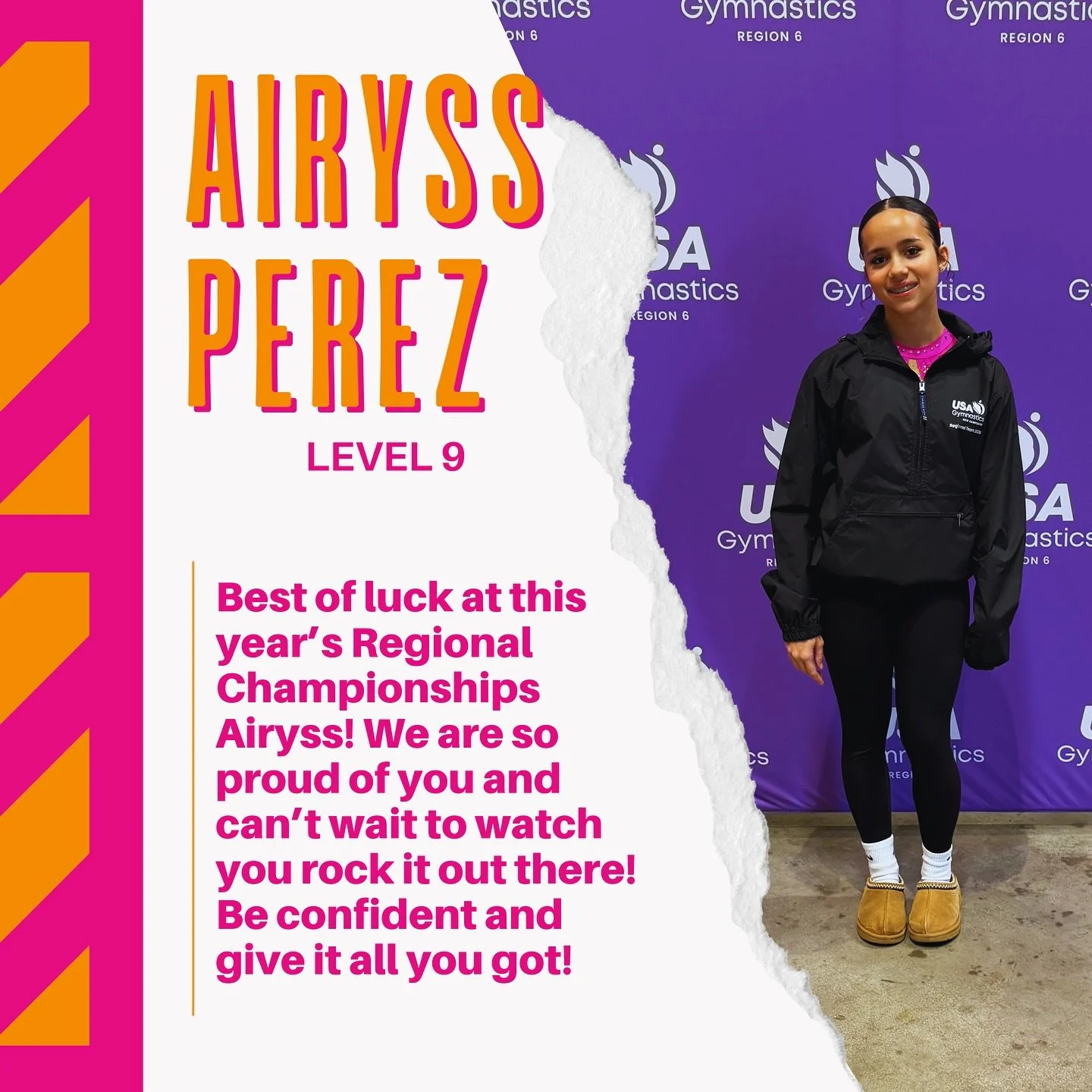Good morning from Springfield, MA and Day 1️⃣ of the Level 9/10 Regional Championships here at the Mass Mutal Center📍

Best of luck at the 2026 Regional Championships Airyss! Go hard and be confident, you got this! 💖🧡