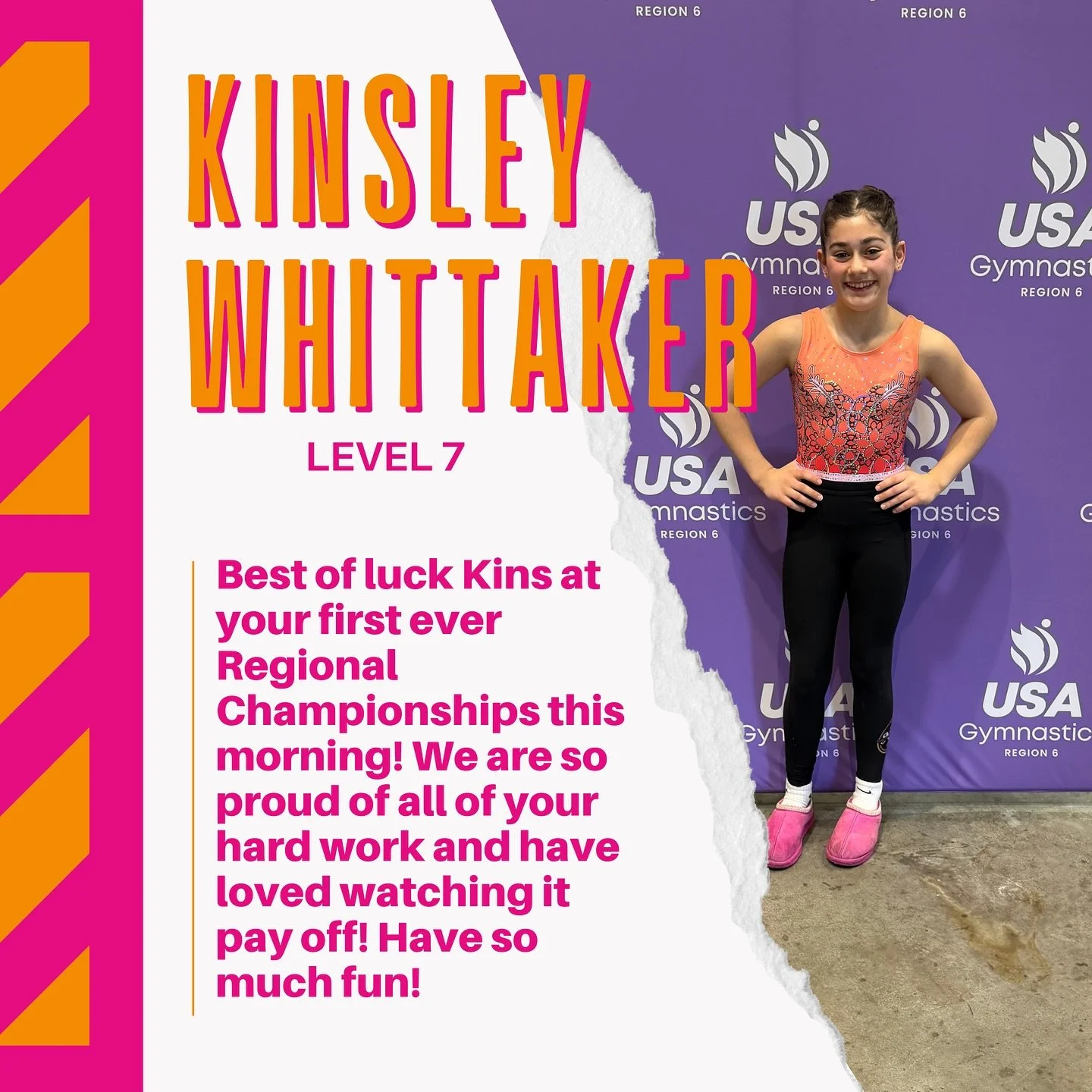 ☀️ Gooooood morning from day 1️⃣ of Level 6-8 Regional Championships here at the Mass Mutal Center📍

Best of luck at your first ever Regional Championships Kinsdog!!! We are SO endlessly proud of you and can&rsquo;t wait to watch you shine! 💖🧡