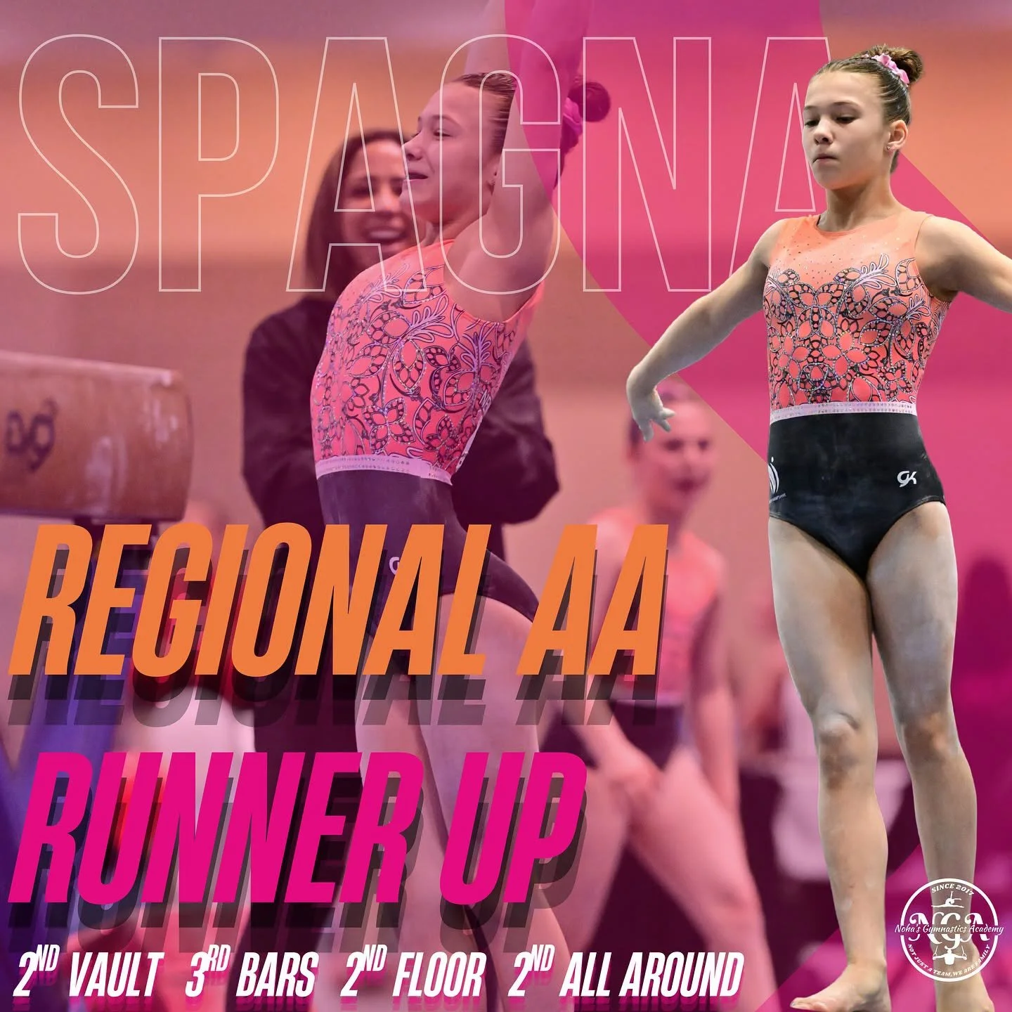 Hugeee congratulations to Level 7 super star, Jayce Spagna for a 2nd place finish in the All Around at the 2026 Regional Championships in the State Team session!! 🏆🌟

She also claimed the 2nd Place spot on Vault and Floor, as well as 3rd place on B