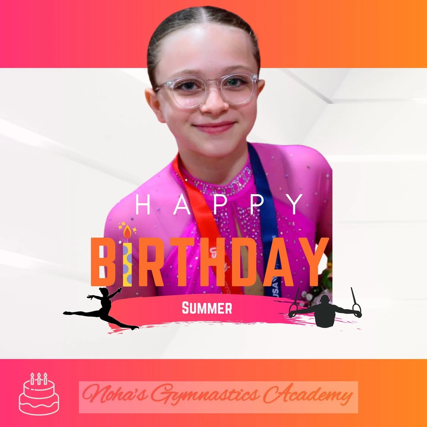 🤸🏼Noha&rsquo;s Gymnastics Academy 🤸🏼

💖🧡Happy belated birthday Summer 🧡💖

We love you and hope you had the best day celebrating!!! 🥳🎂🎈