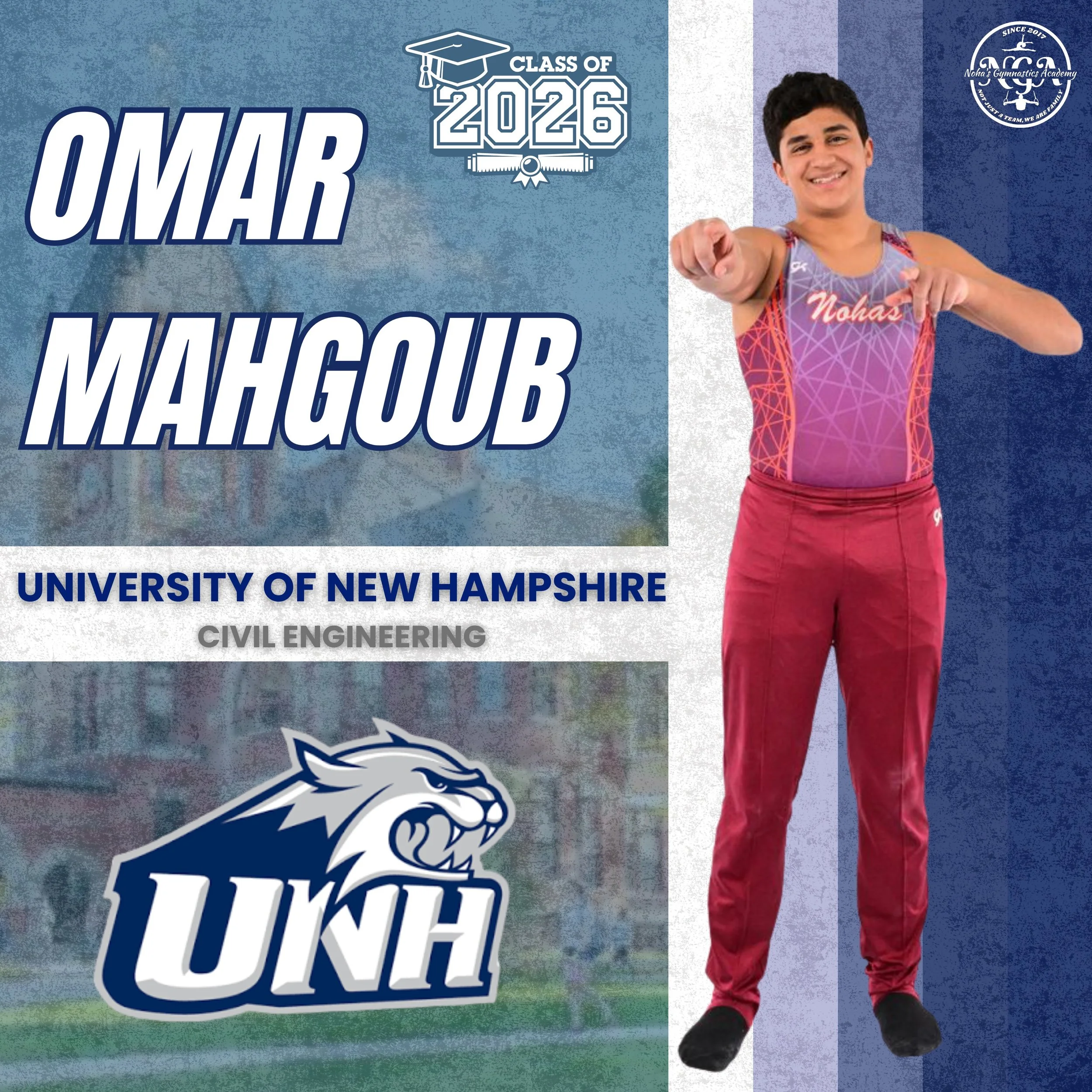 ✨ College Bound ✨

Please join us in congratulating Omar Mahgoub on his commitment to continue his academic career at the University of New Hampshire, majoring in Civil Engineering! 💙👨🏻&zwj;🎓🤍

We are so proud of you and all of your accomplishme