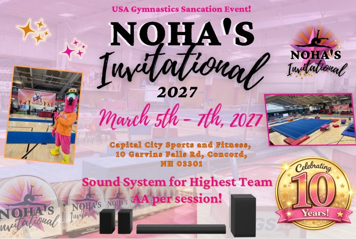 💖🧡 10th Annual Noha&rsquo;s Invitational 🧡💖

✨ Celebrating 10 YEARS of Noha&rsquo;s Invitational ✨

We are so excited to welcome athletes, coaches, and families for our 10th Annual Noha&rsquo;s Invitational 💖🧡

Join us for an unforgettable week