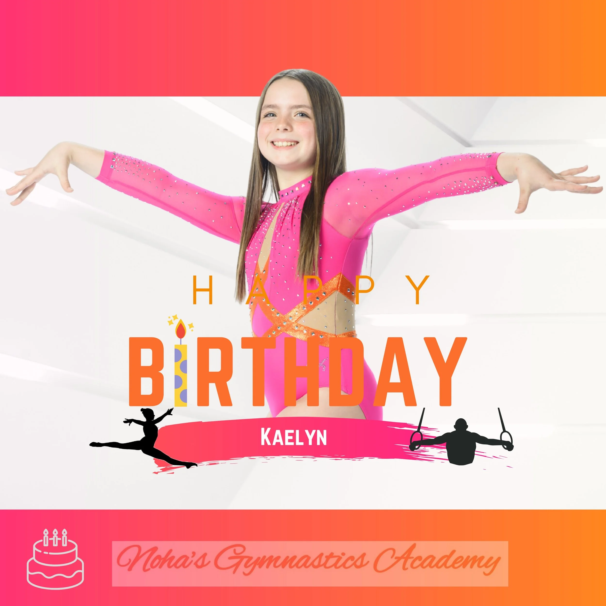 🤸🏼Noha&rsquo;s Gymnastics Academy 🤸🏼

💖🧡Happy belated birthday Kaelyn 🧡💖

We love you and hope you had the best day celebrating!!! 🥳🎂🎈
