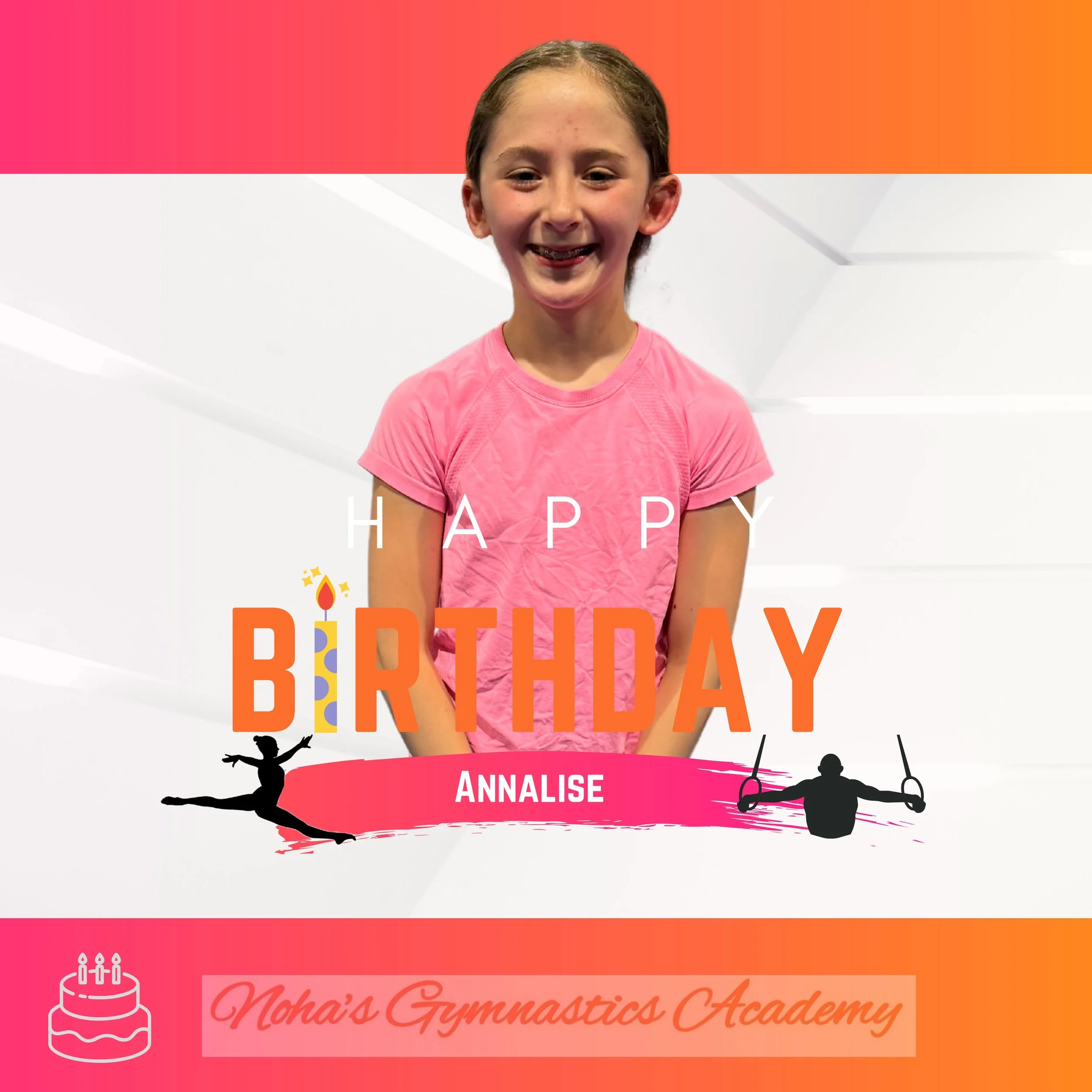 🤸🏼Noha&rsquo;s Gymnastics Academy 🤸🏼

💖🧡Happy birthday Annalise 🧡💖