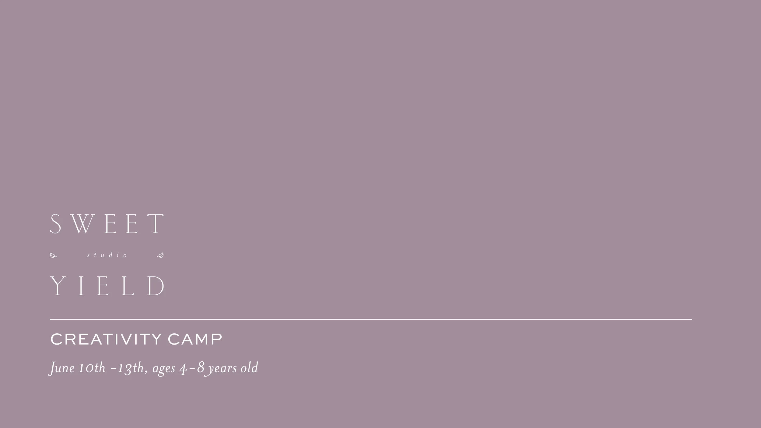 Creativity Camp for Littles