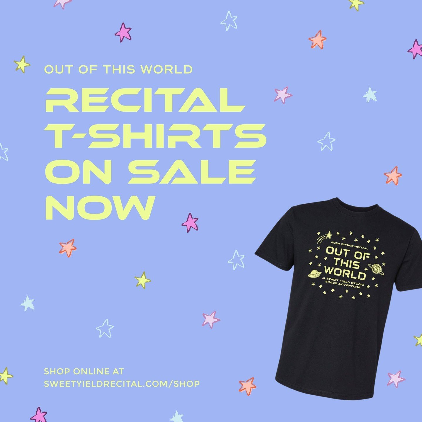 Last call! Turn up recital celebration by purchasing a 2024 Spring Recital T-Shirt! Pre-orders end tonight at midnight. Link in bio!