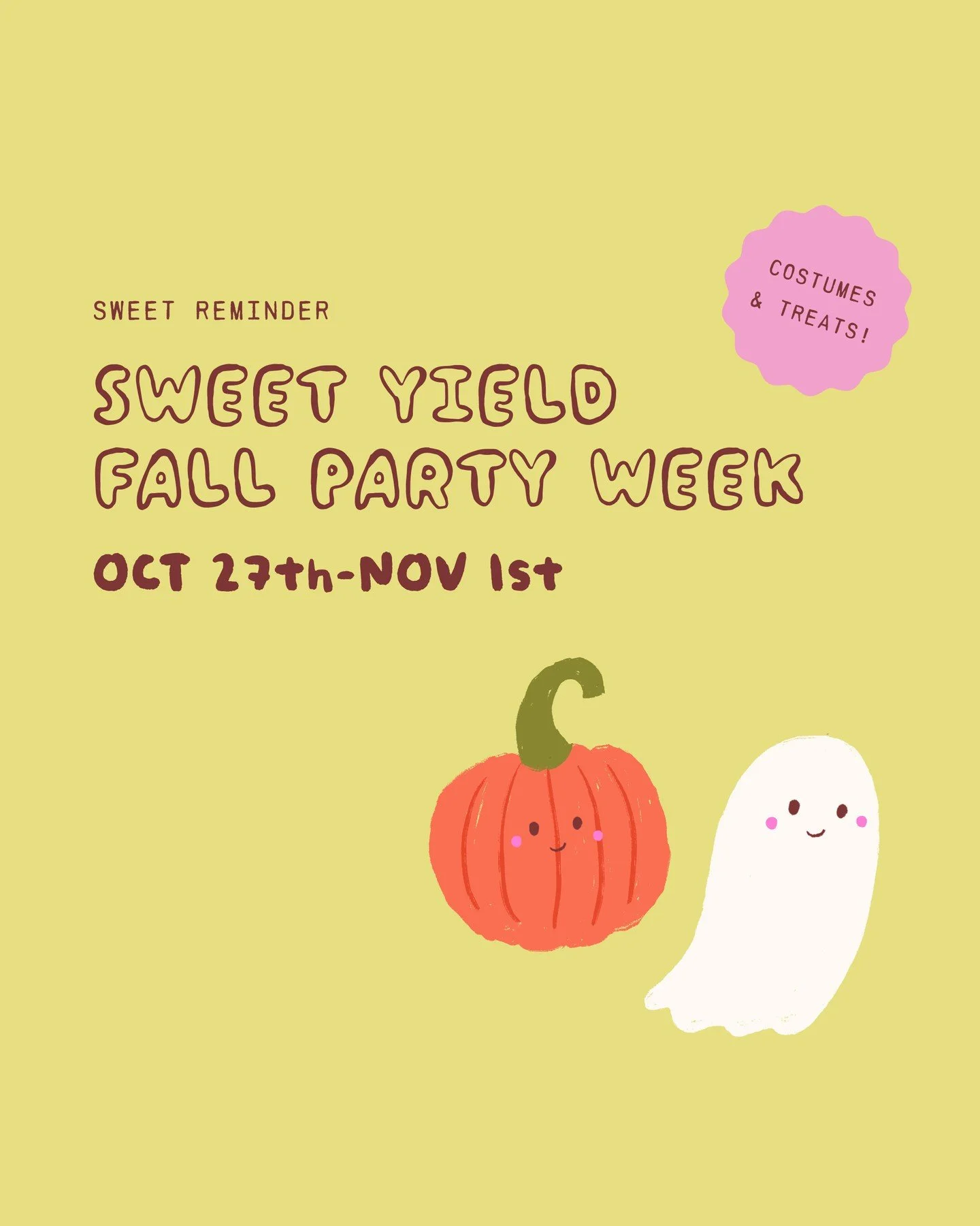 This week is Fall Party Week at the studio! 🍬🎃✨ Wear your costume to dance and bring a sweet treat to share with your class. We&rsquo;ll be learning spooky moves and grooves all week!⁠