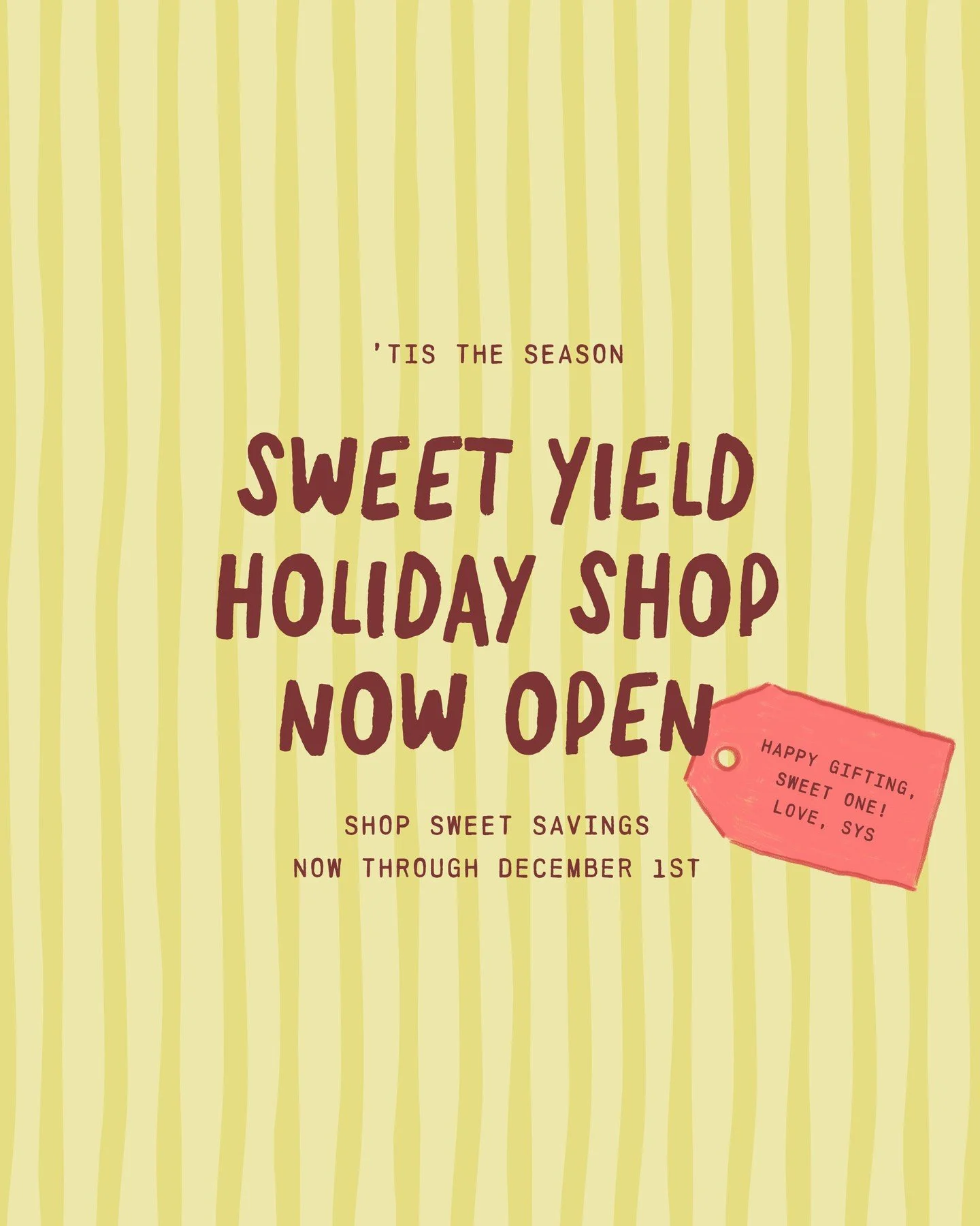 The Sweet Yield Holiday Shop is OPEN! ✨ We&rsquo;ve bundled up our sweetest offers of the season &mdash; perfect for gifting, treating your sweet dancer, or planning ahead for a magical new year.⁠
⁠
Here&rsquo;s what&rsquo;s live through December 1st