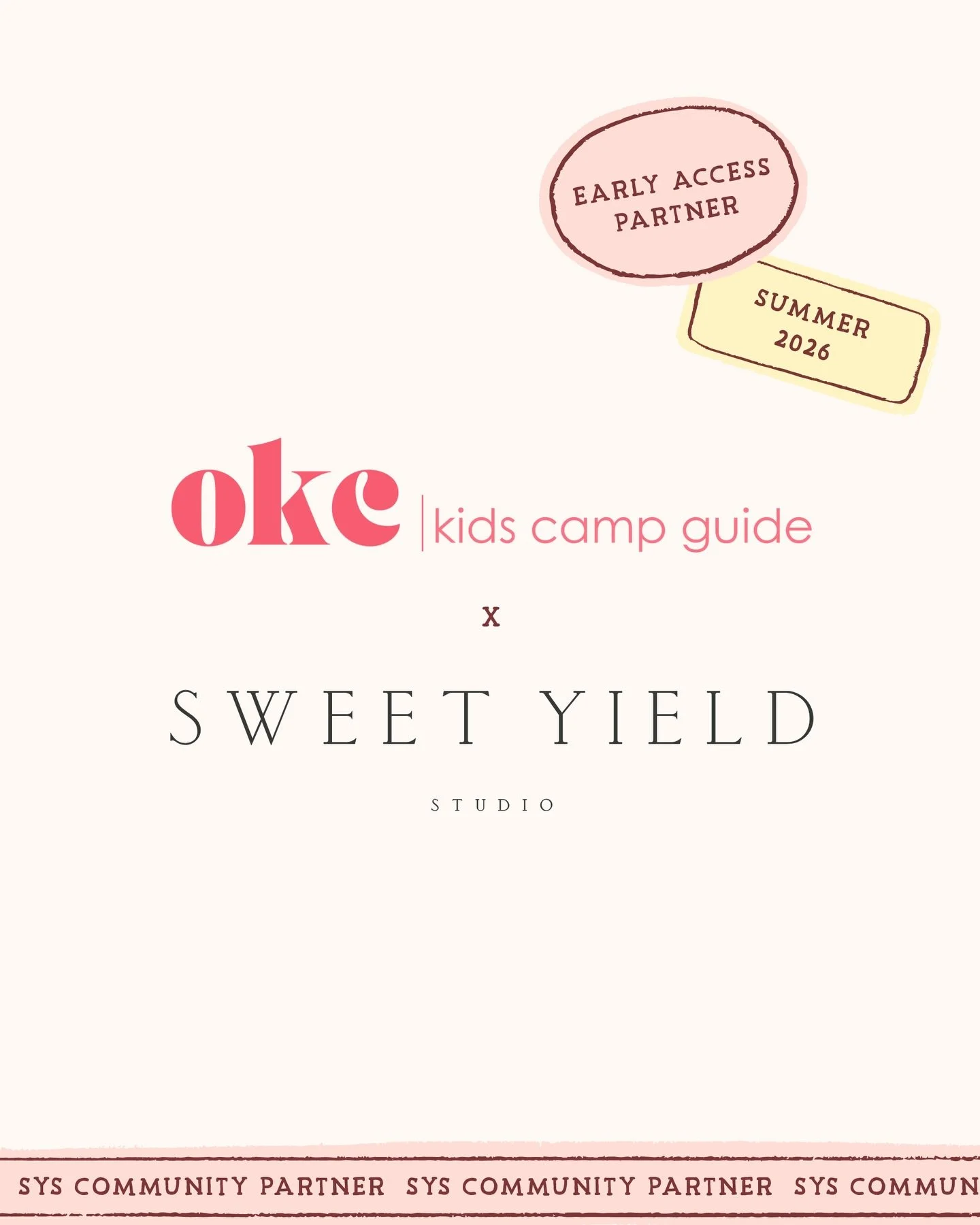 Big news for OKC families! 📣
Sweet Yield Studio is partnering with OKC Kids Camp Guide to make summer planning easier and sweeter. 💛&nbsp;

OKC Kids Camp Guide is a digital planning platform created right here in Oklahoma City to help families map 