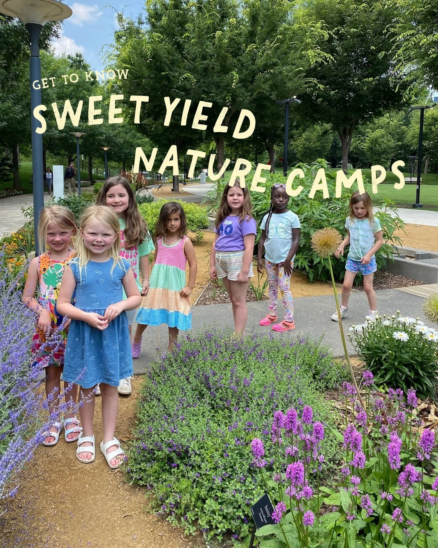 Welcome to Nature Camp🌷☀️🌳🐝

Rooted in Sweet Yield Studio&rsquo;s beloved garden ethos, campers will explore how creativity lives all around us &mdash; in petals and patterns, in buzzing rhythms, and in the way sunshine makes everything shimmer. E