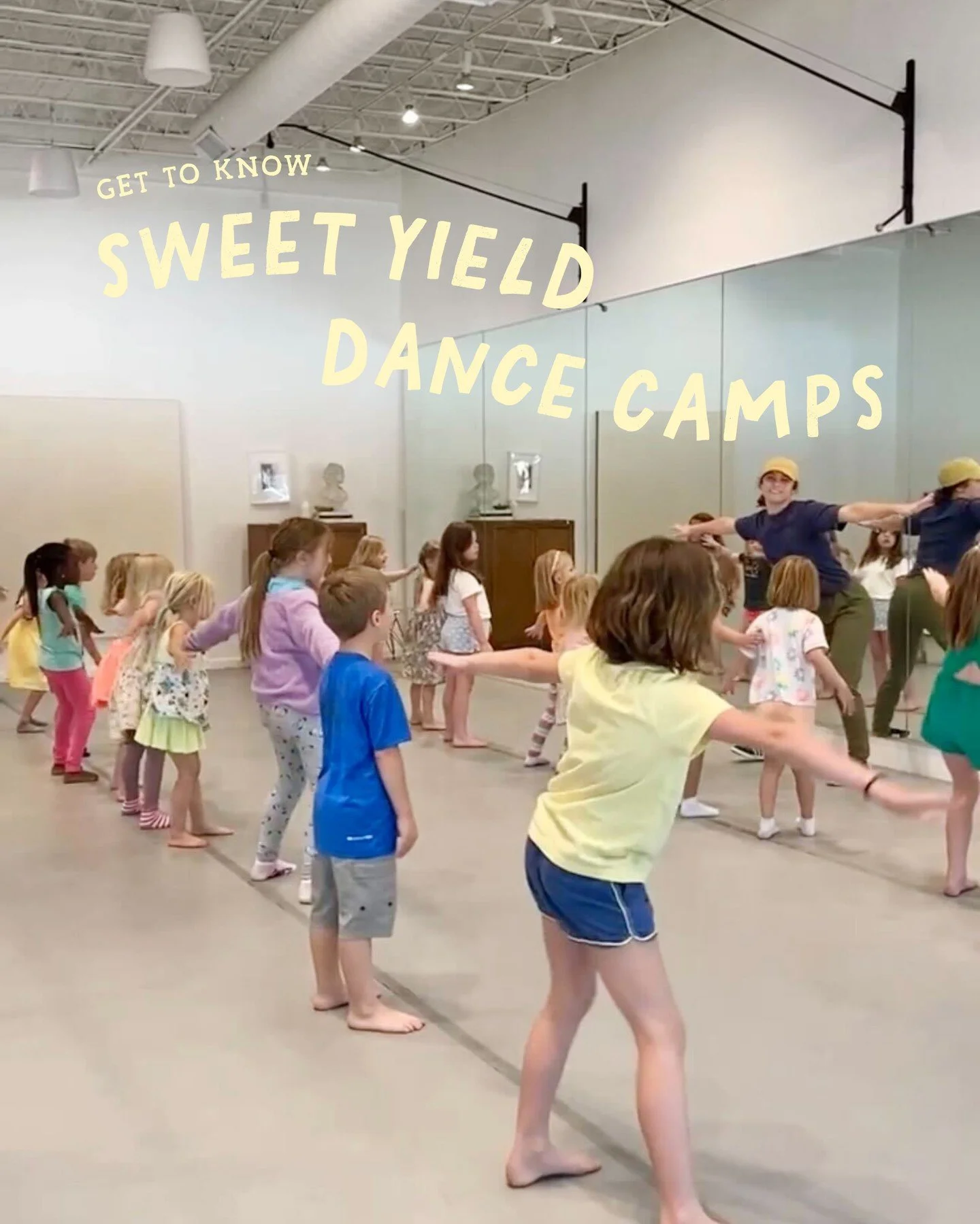 Welcome to Dance Camp 🕺✨🩰⁠
⁠
Rooted in Sweet Yield Studio&rsquo;s love of dance and creative expression, campers will explore a variety of styles such as ballet, jazz, and hip-hop, as well as themed stories, music, and crafts.⁠
⁠
Each day includes 