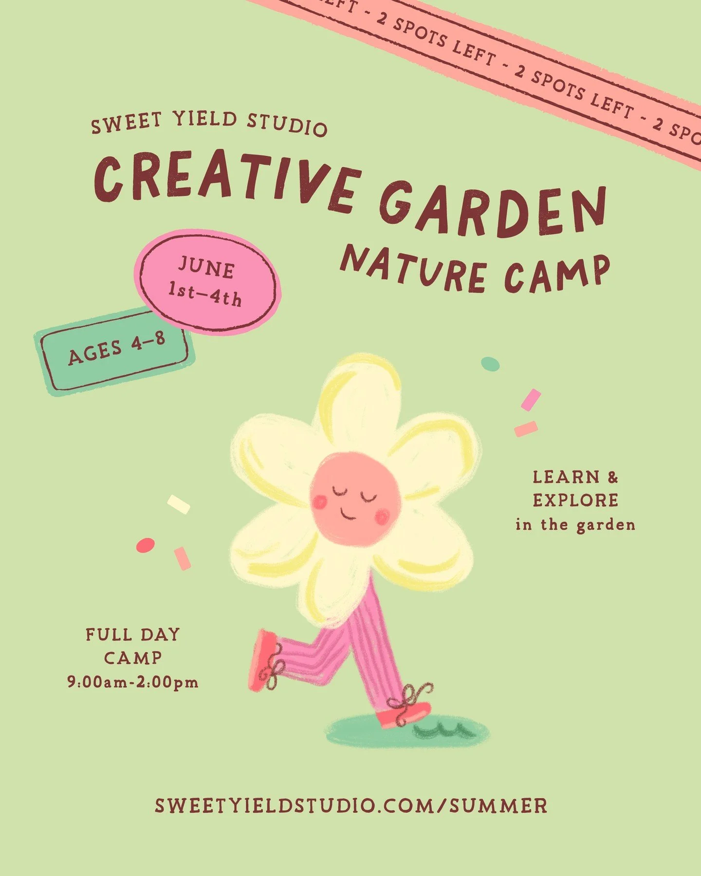 Step into a garden where creativity blooms and imagination grows wild. 🌸🌿🐝 Only 2 spots left for our first camp of the summer!⁠
⁠
At Creative Garden Nature Camp, flowers stretch toward the sky, bees become tiny artists painting the world with colo