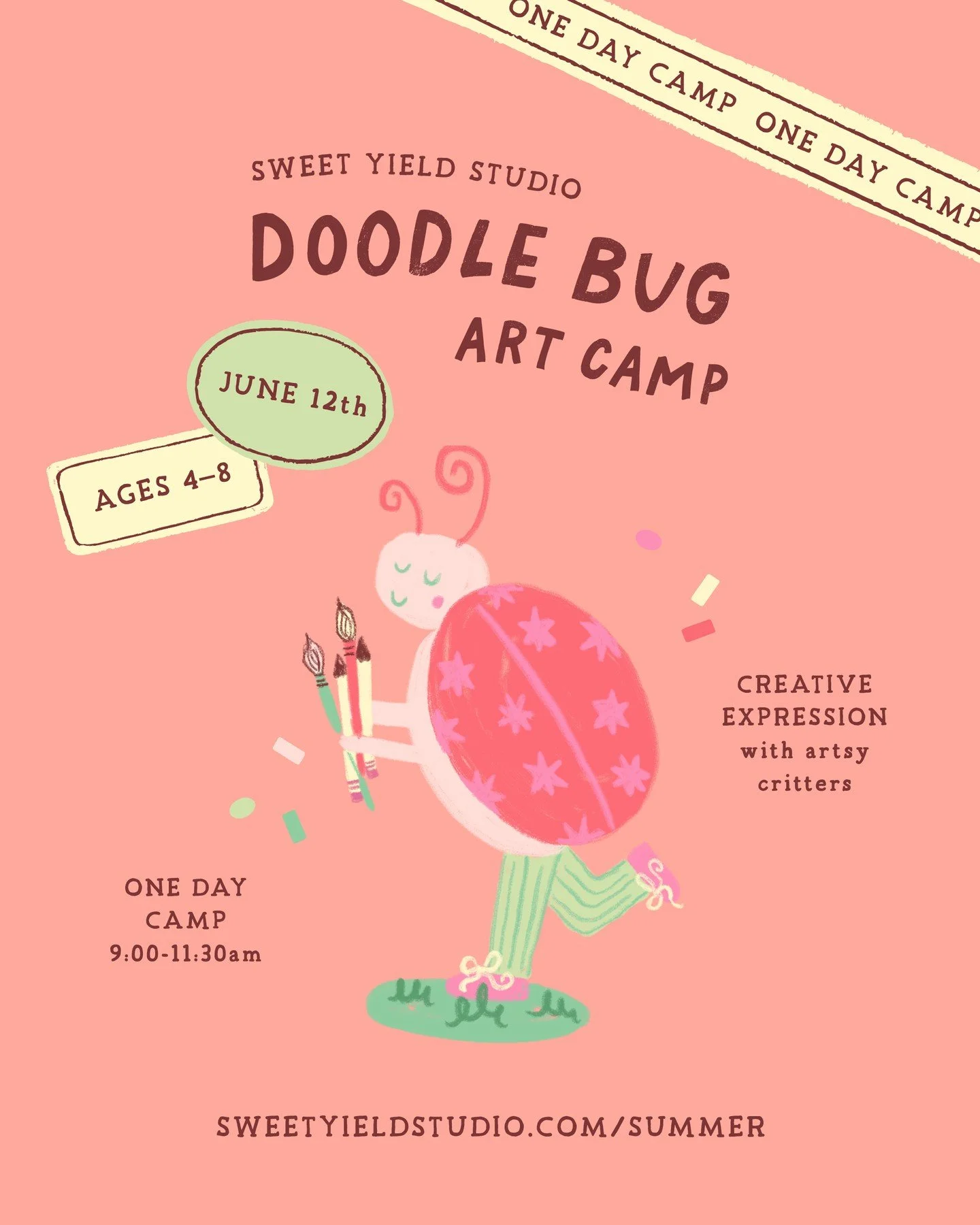 Crawl into a world of color and creativity at Doodle Bug Art Camp! 🐞🎨✨⁠
⁠
At this playful one-day camp, young artists will turn scribbles into masterpieces, exploring colorful patterns, bug-inspired creativity, and fun drawing techniques. From dood