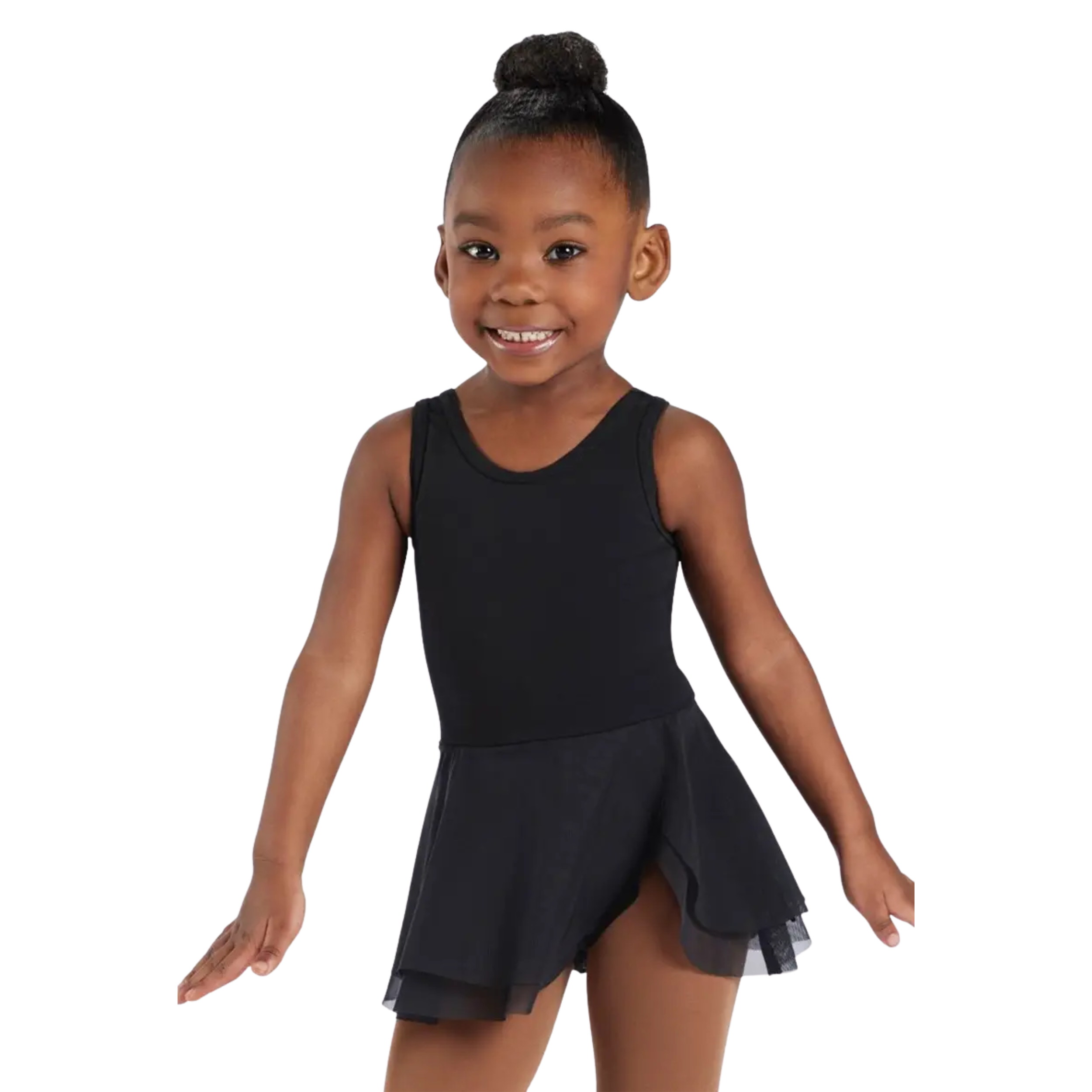 Youth Cotton Snap Tank Dress - Black.png