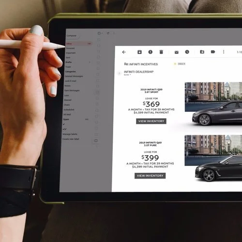 Email Marketing We identify your targeted in-market shoppers, then serve relevant offers and incentives. We use qualified IP servers and adhere to email policies to maintain a healthy sender score.