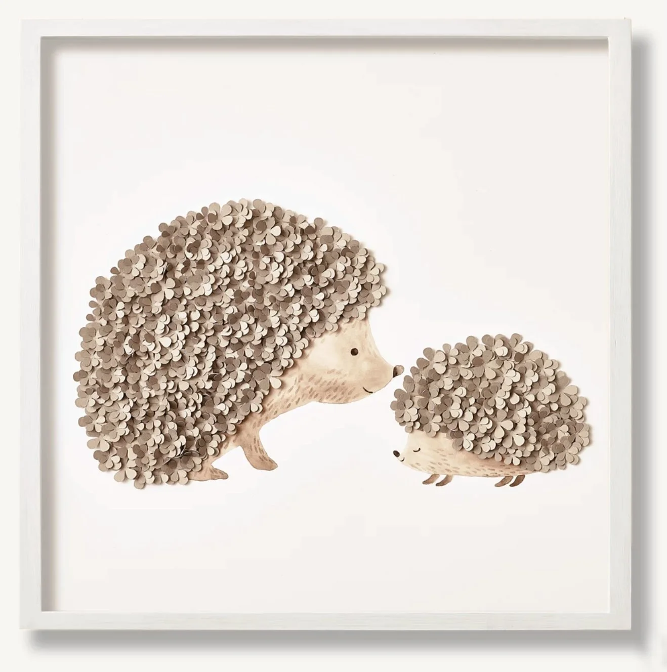 Cut Paper Animal Family Art- Hedgehog