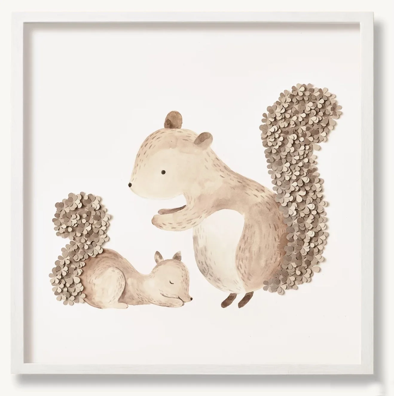 Cut Paper Animal Family Art- Squirrel 