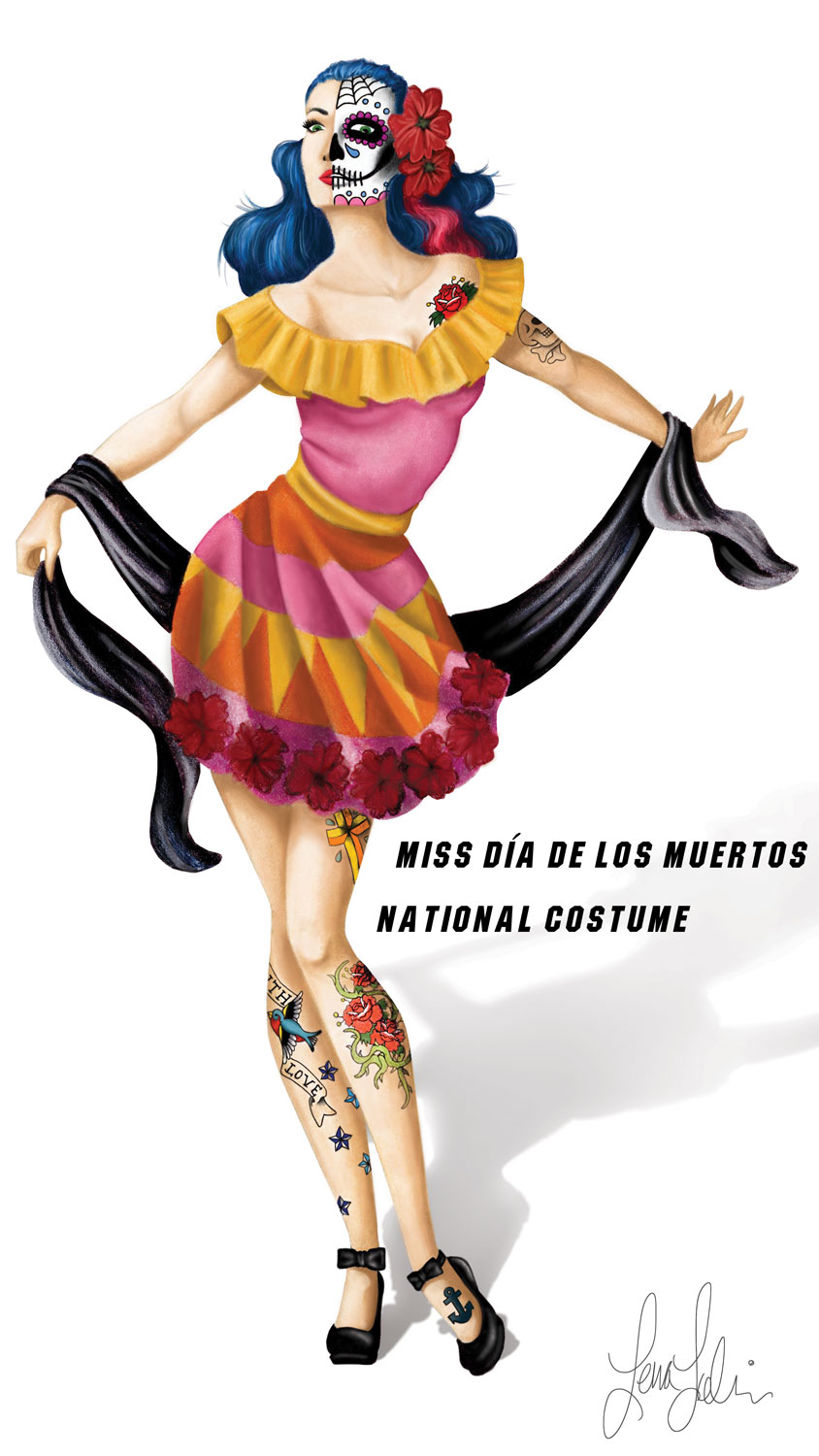 Miss Dia de los Muertos National Costume