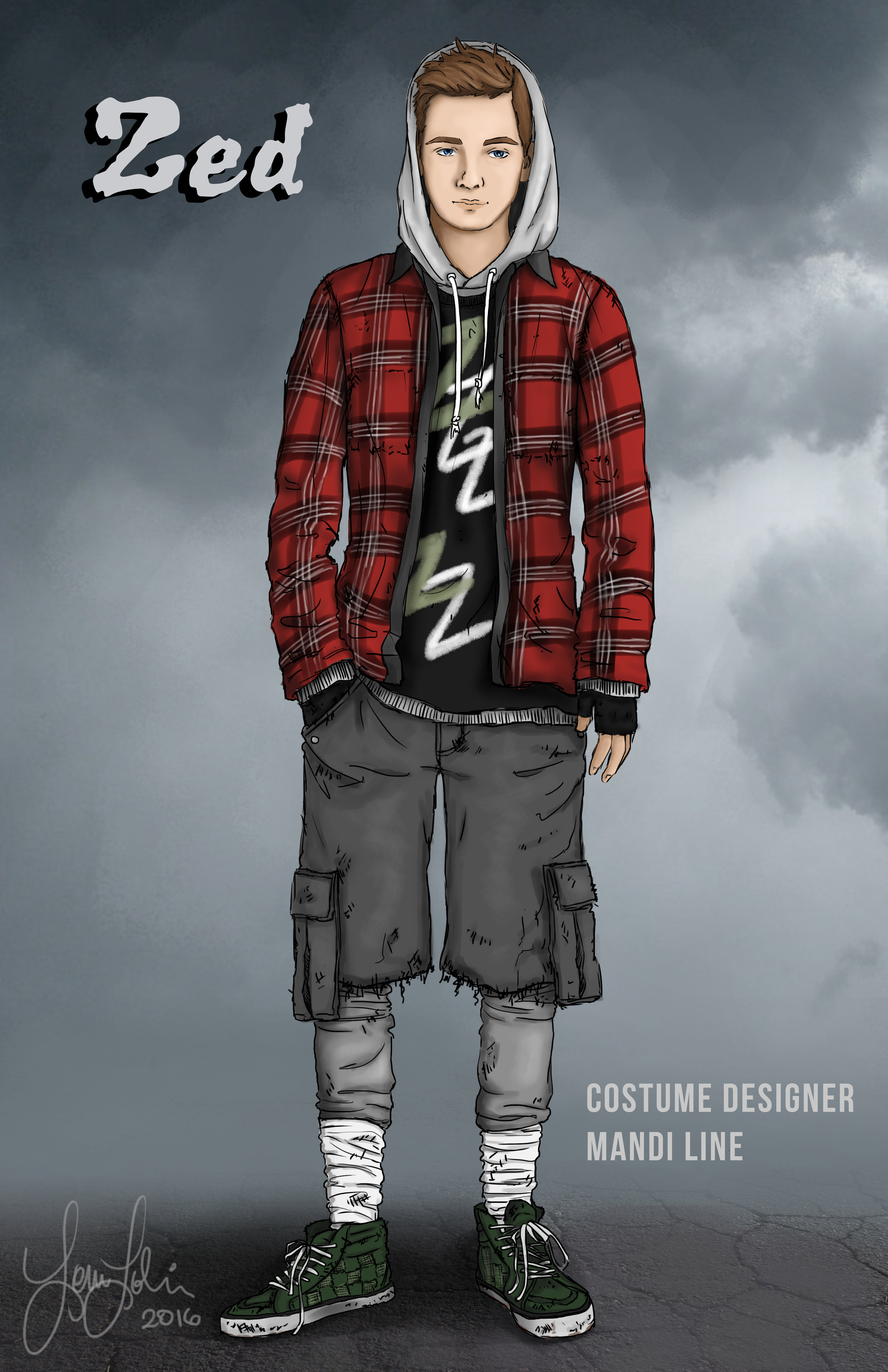 "Zed" Concept for Wonderful World, Costume Designer Mandi Line