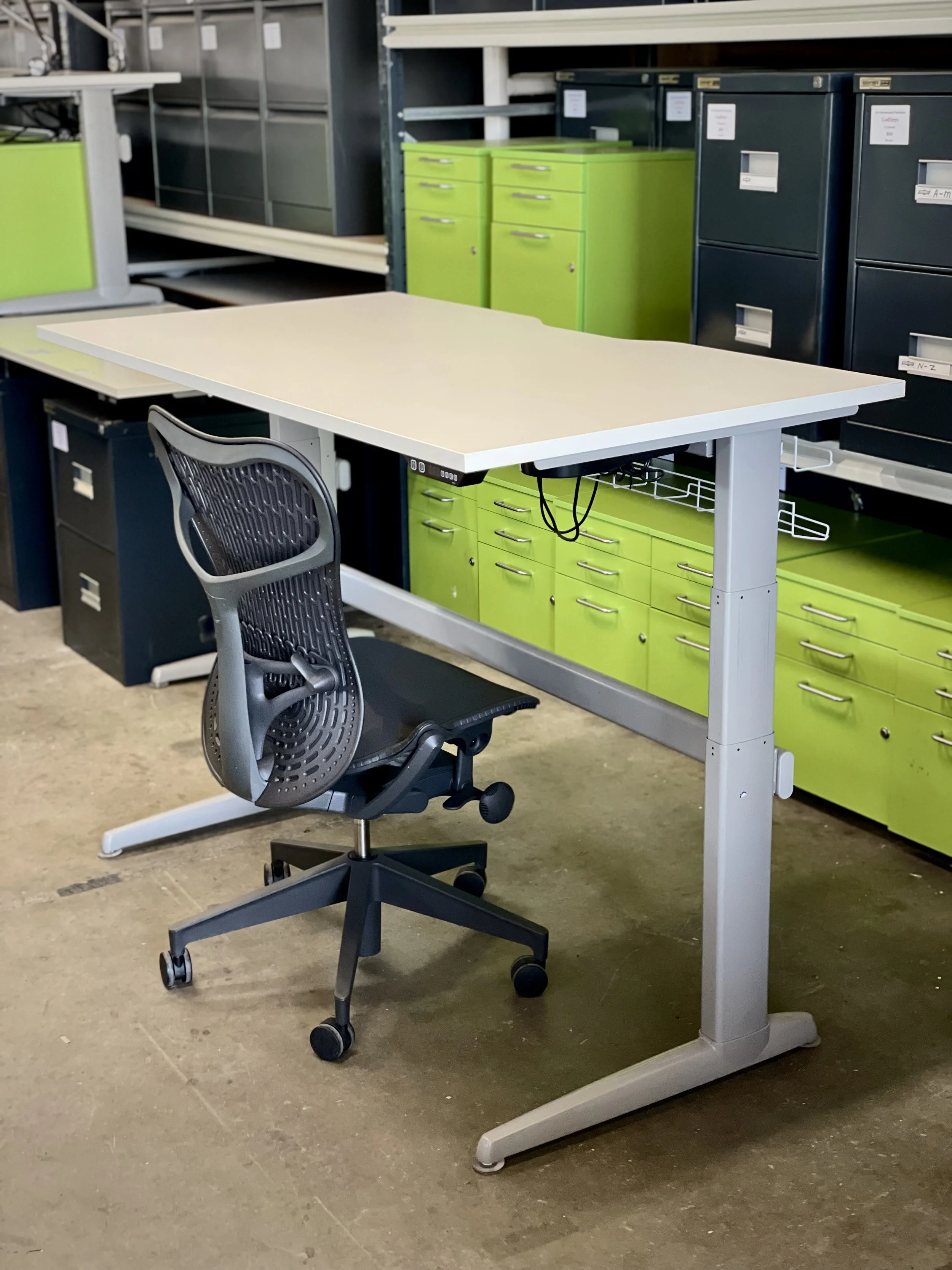 LINAK Electric Sit-Stand Desks – 1500mm White
