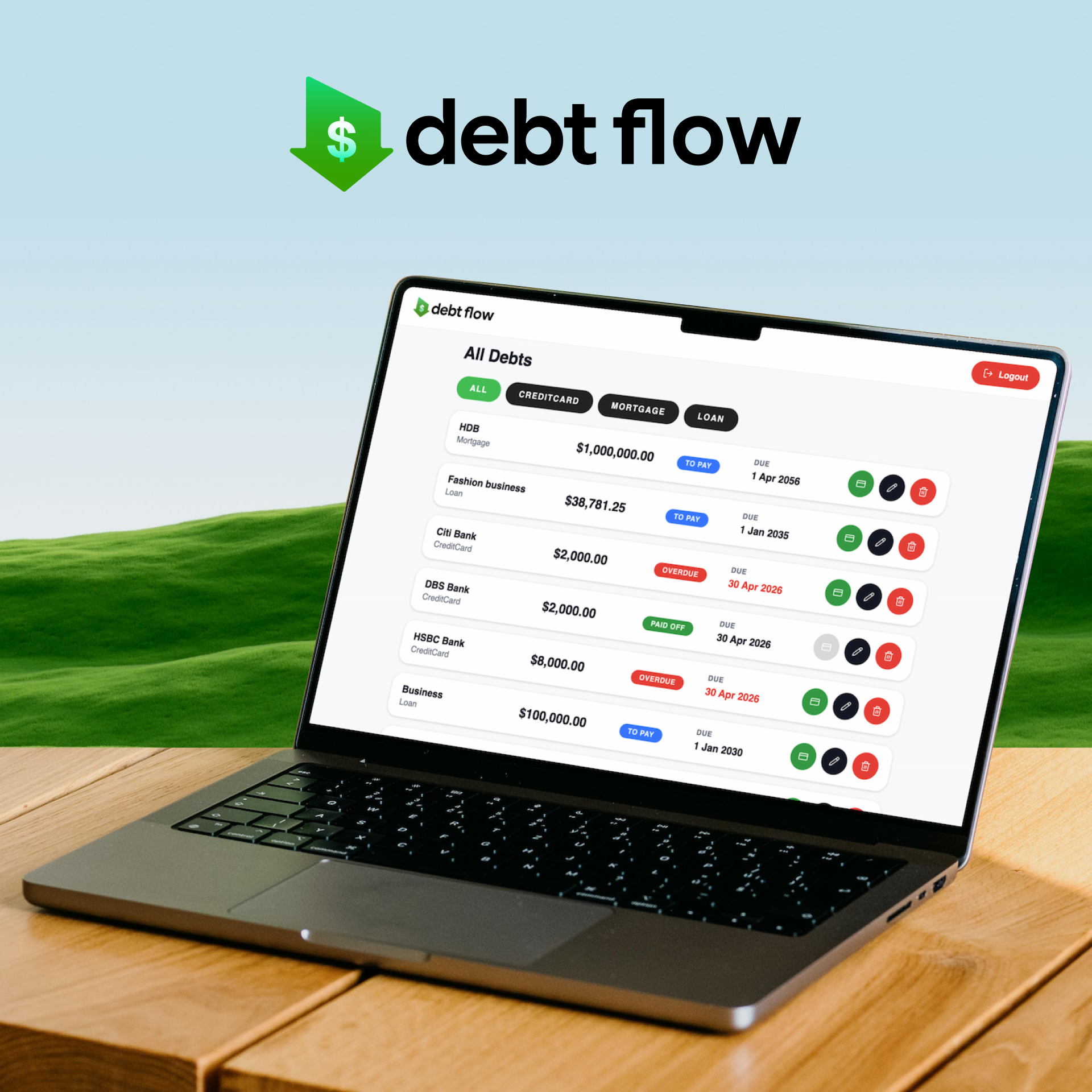 DebtFlow Financial App