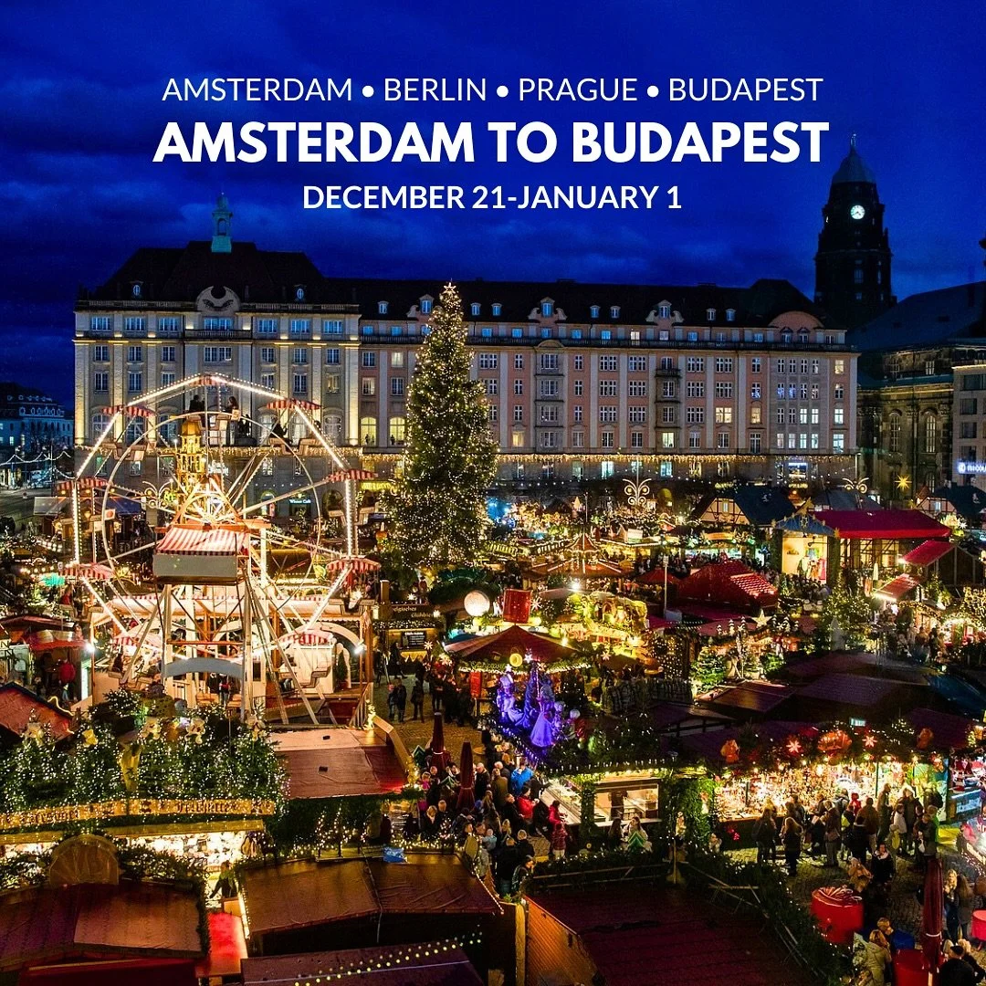 Our annual New-Year Euro Trip is here! Join our group trip for Amsterdam to Budapest from December 21 to January 1, and celebrate Christmas and New Year travelling across some happening cities of Europe: Amsterdam, Berlin, Prague and Budapest!

Accom