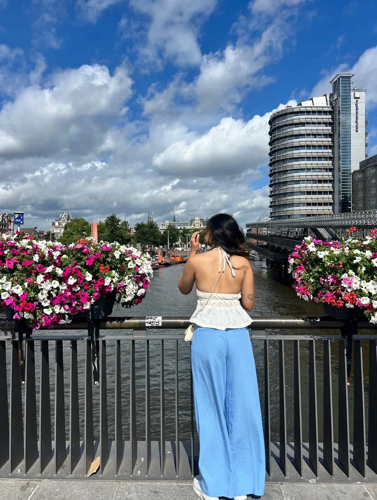 Nothin&rsquo; like a fun Euro-summer! #amsterdam #whenincity 🦋🌸🩵 | repost: @niharikaa4