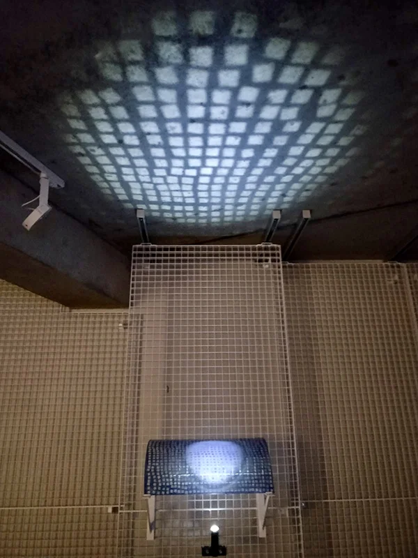 Mutable surroundings #3 (blue), light installation