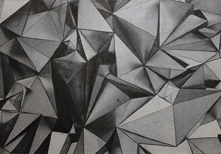 Origami series, ink and colour on silver rice paper, 20X29 cm, 2018
