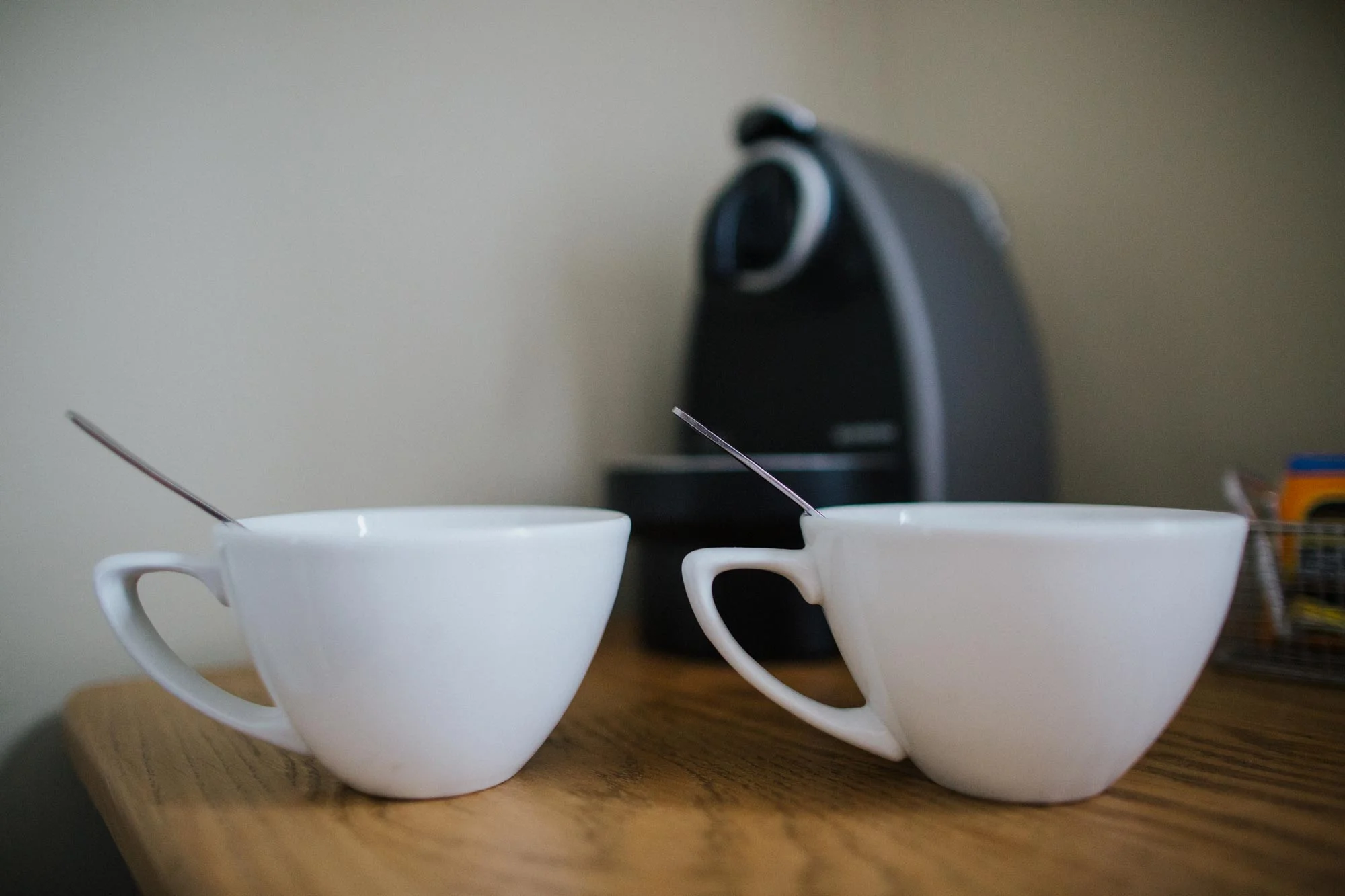 Coffee making facilities in the hotel room at The Globe in Warwick.jpg