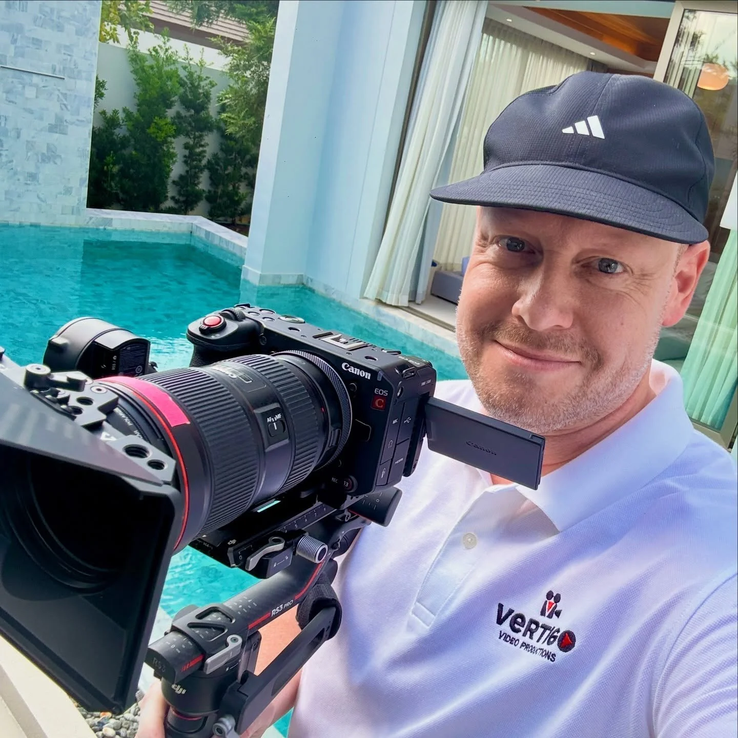 Filming at a luxury villa yesterday in Phuket with the Canon C50 Cinema Camera