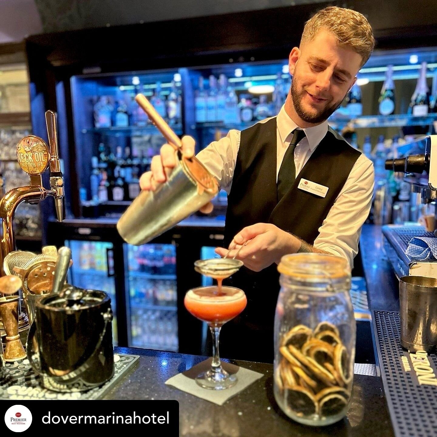 Posted @withregram &bull; @dovermarinahotel Robert, casually practicing his double-straining technique ahead of World Bartender Day!🍸🍓🌿

Don&rsquo;t forget, on Saturday 24th February we&rsquo;ll be celebrating World Bartender Day here at the hotel